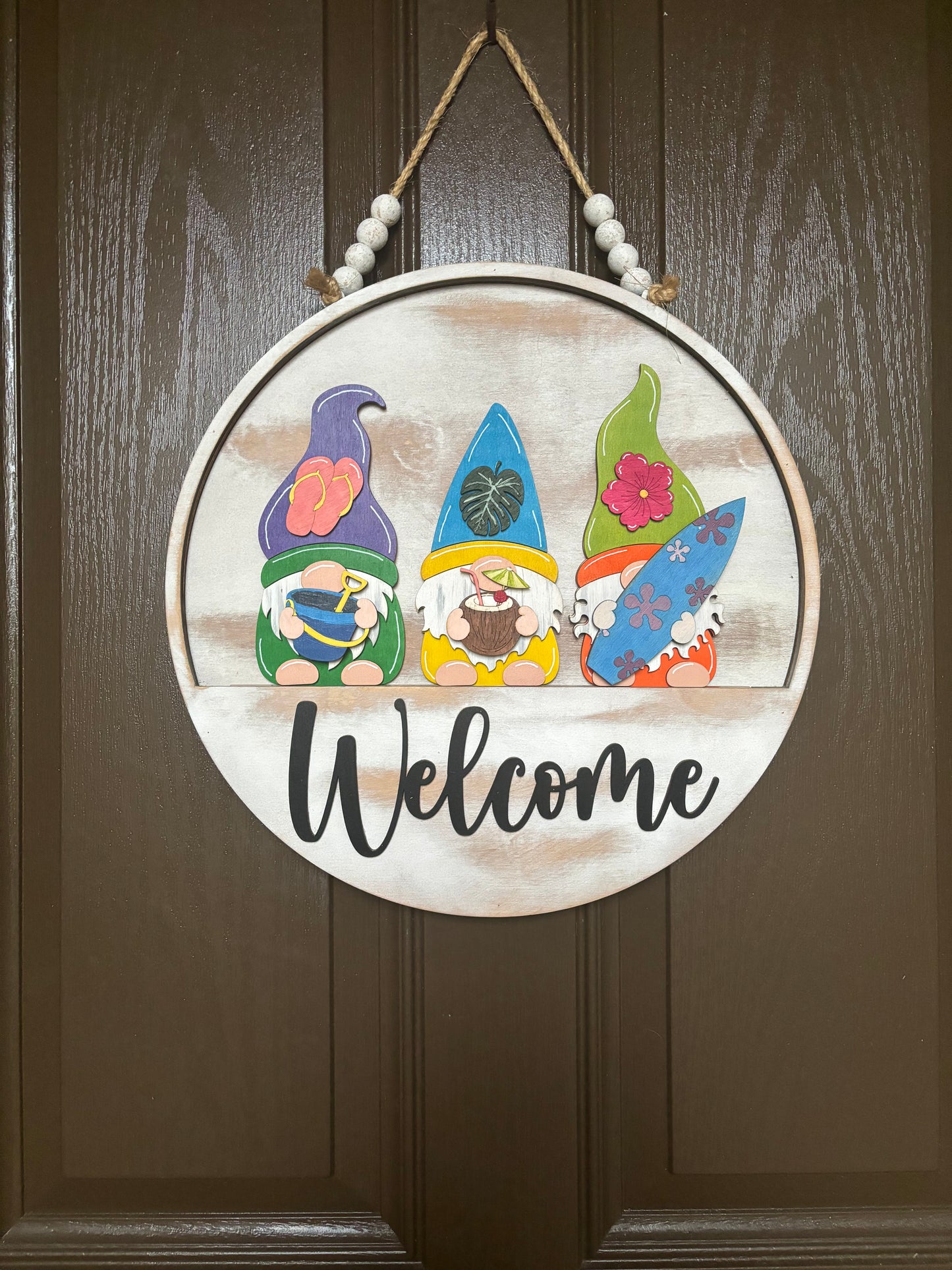 Beach Gnomes Insert for Welcome Sign