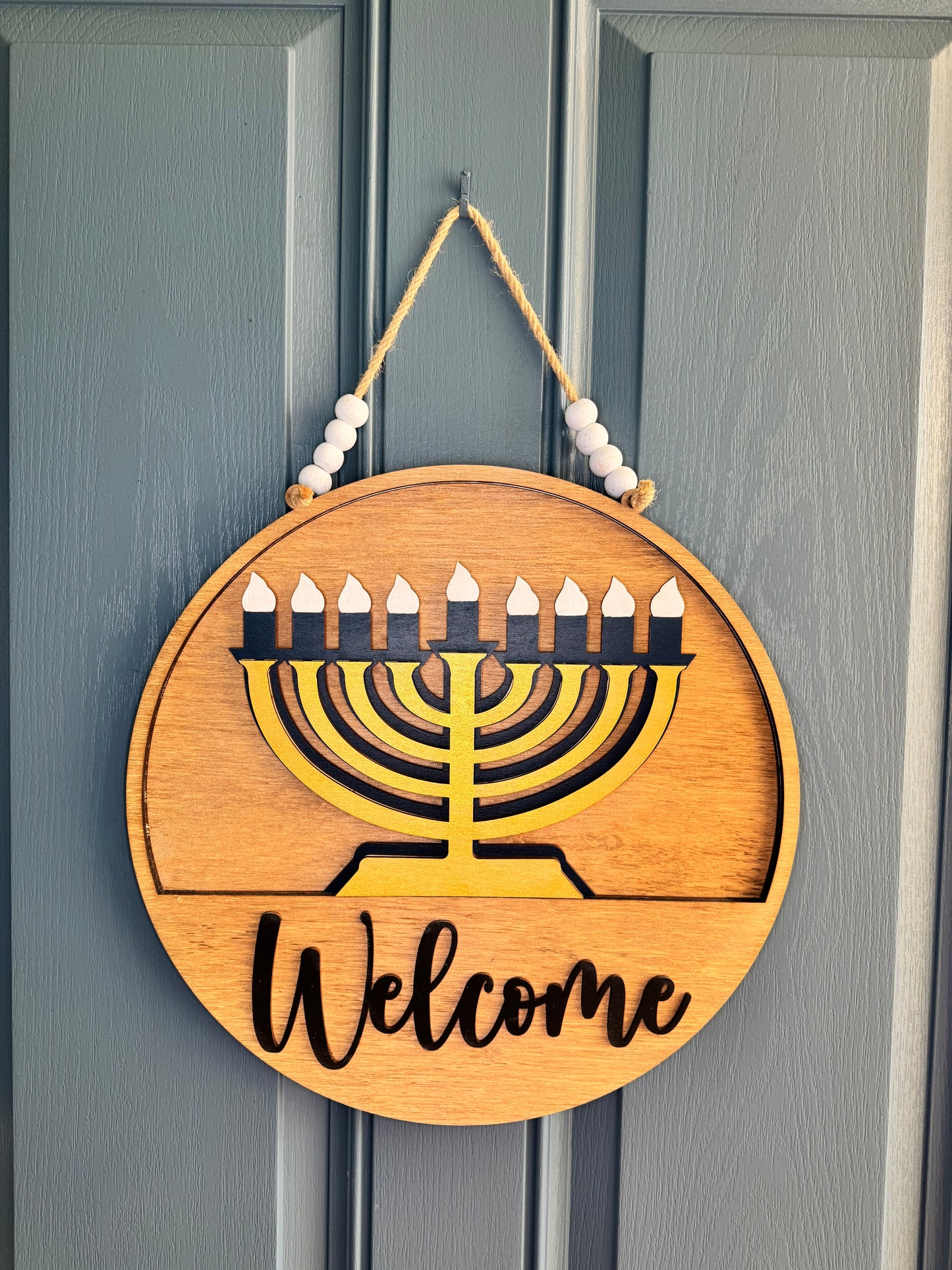 Menorah Insert for Welcome Sign