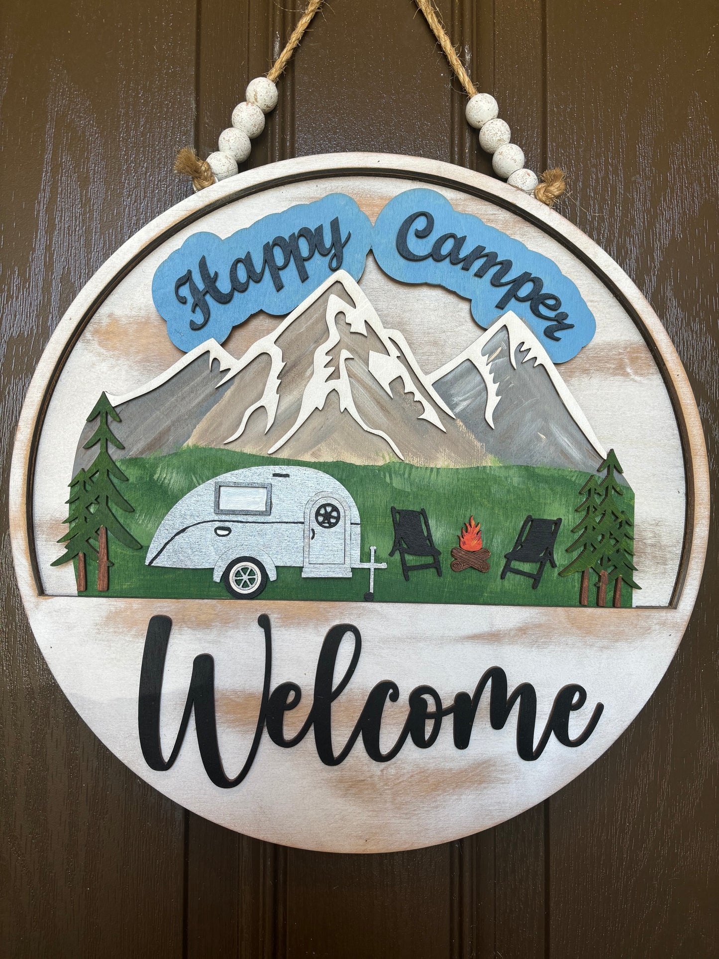 Silver Camper Insert for Welcome Sign