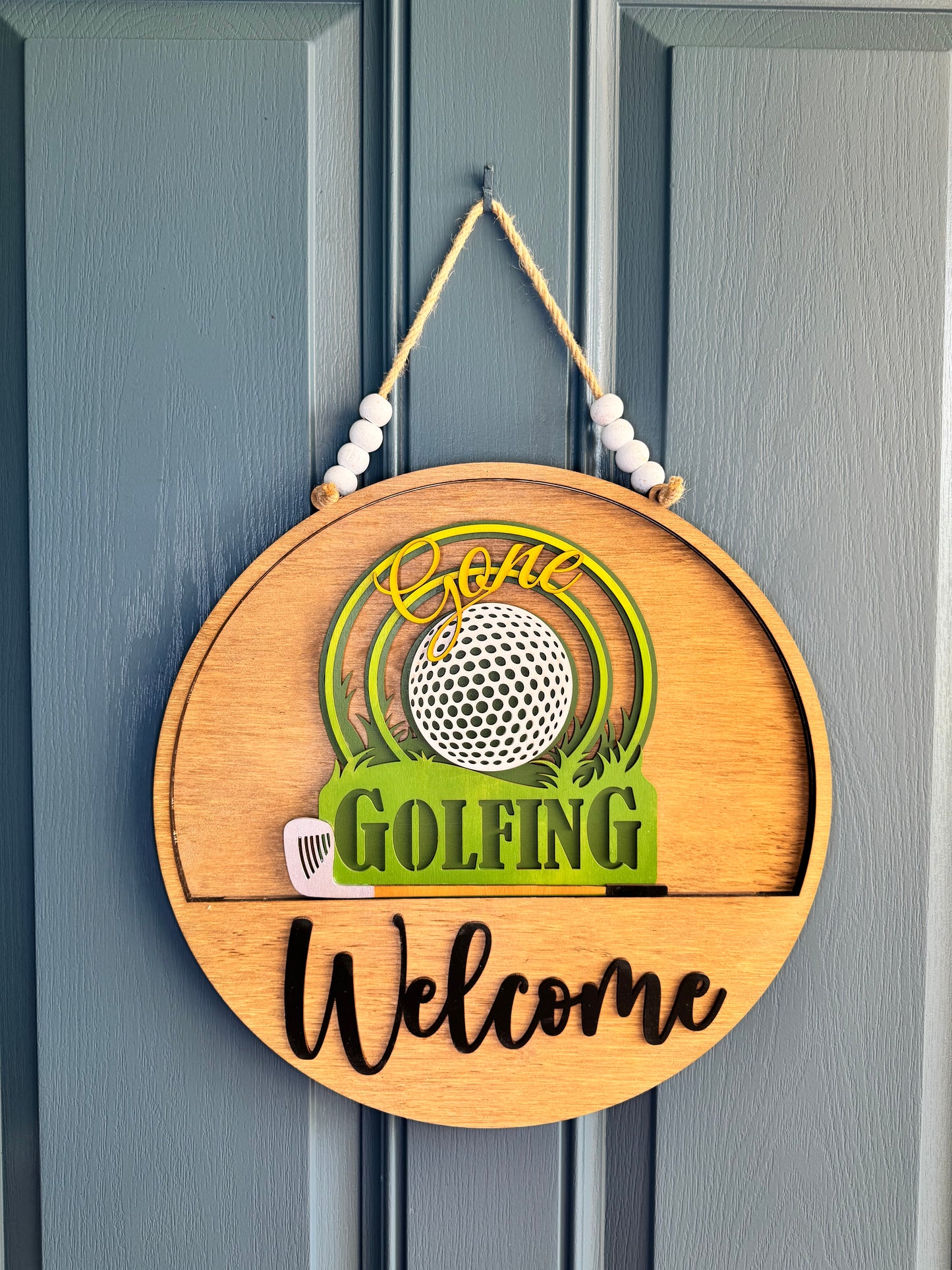 Gone Golfing Insert for Welcome Sign