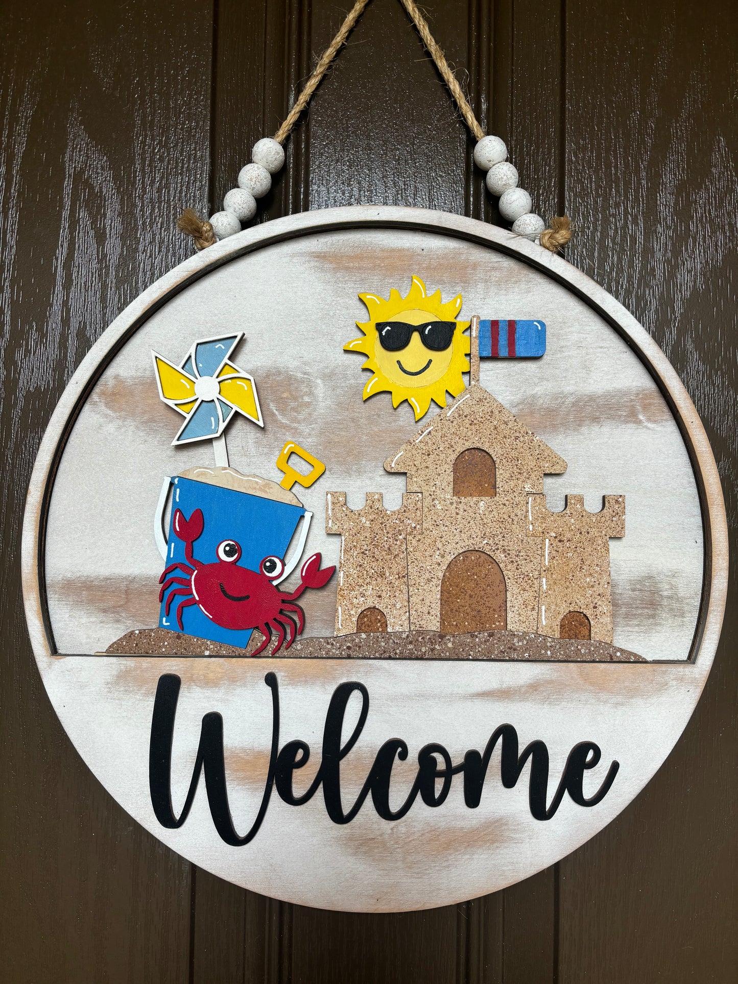 Sand castle Insert for Welcome Sign