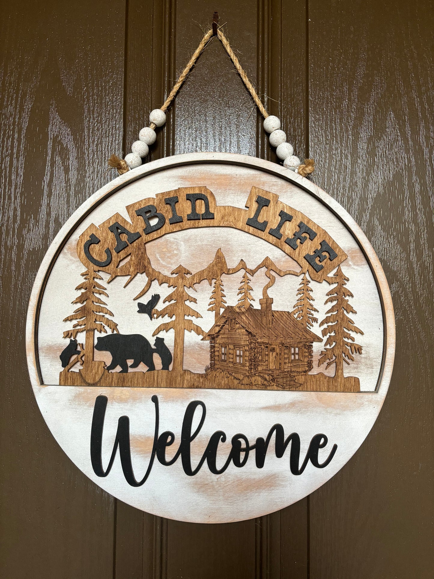 Cabin Life Insert for Welcome Sign