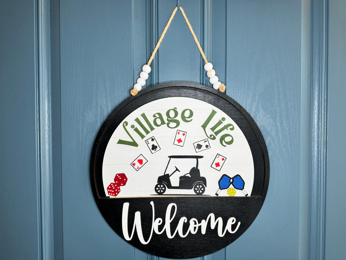 Village Life Insert for Welcome Sign