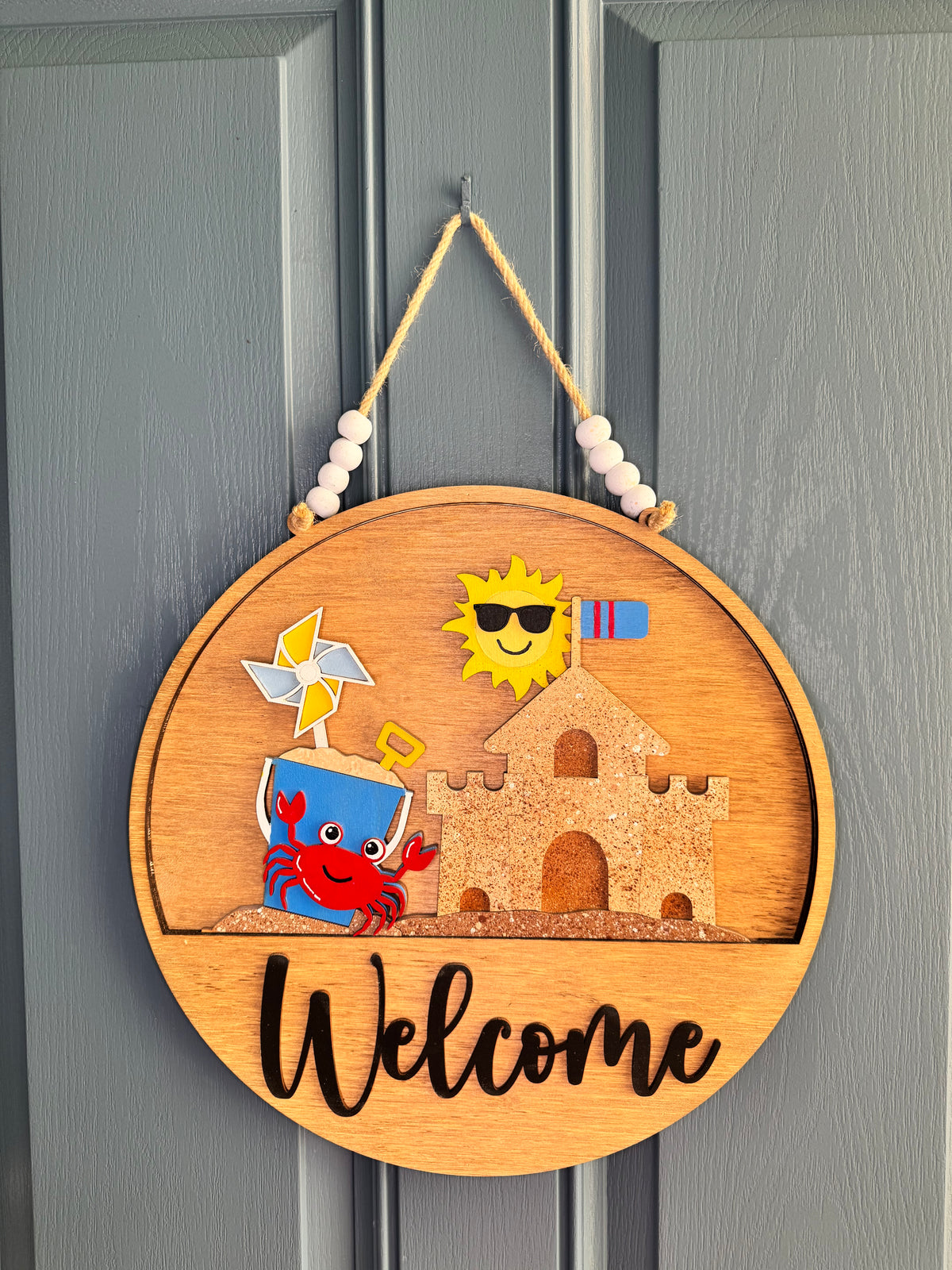 Sand castle Insert for Welcome Sign
