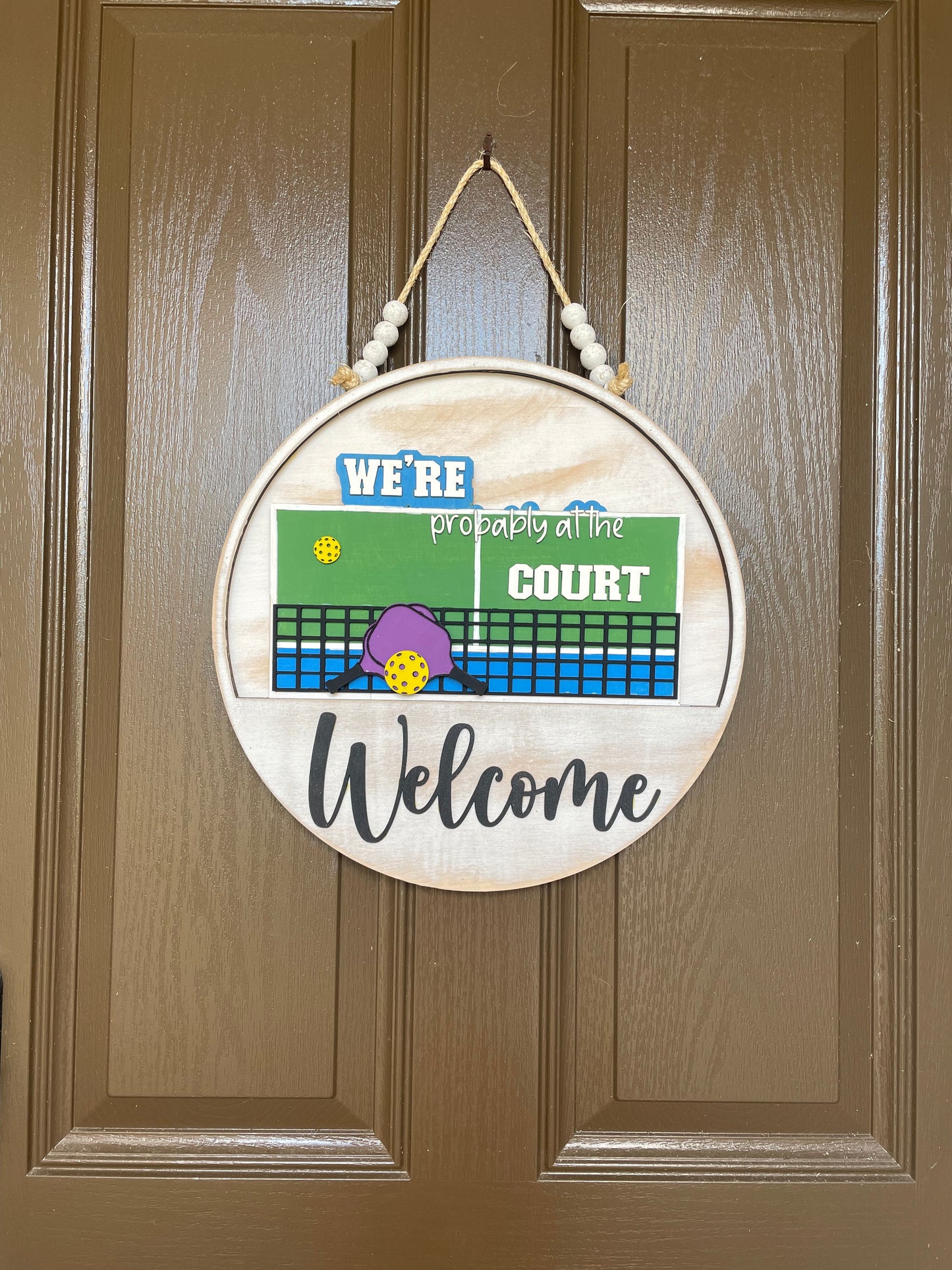 Pickleball Insert for Welcome Sign