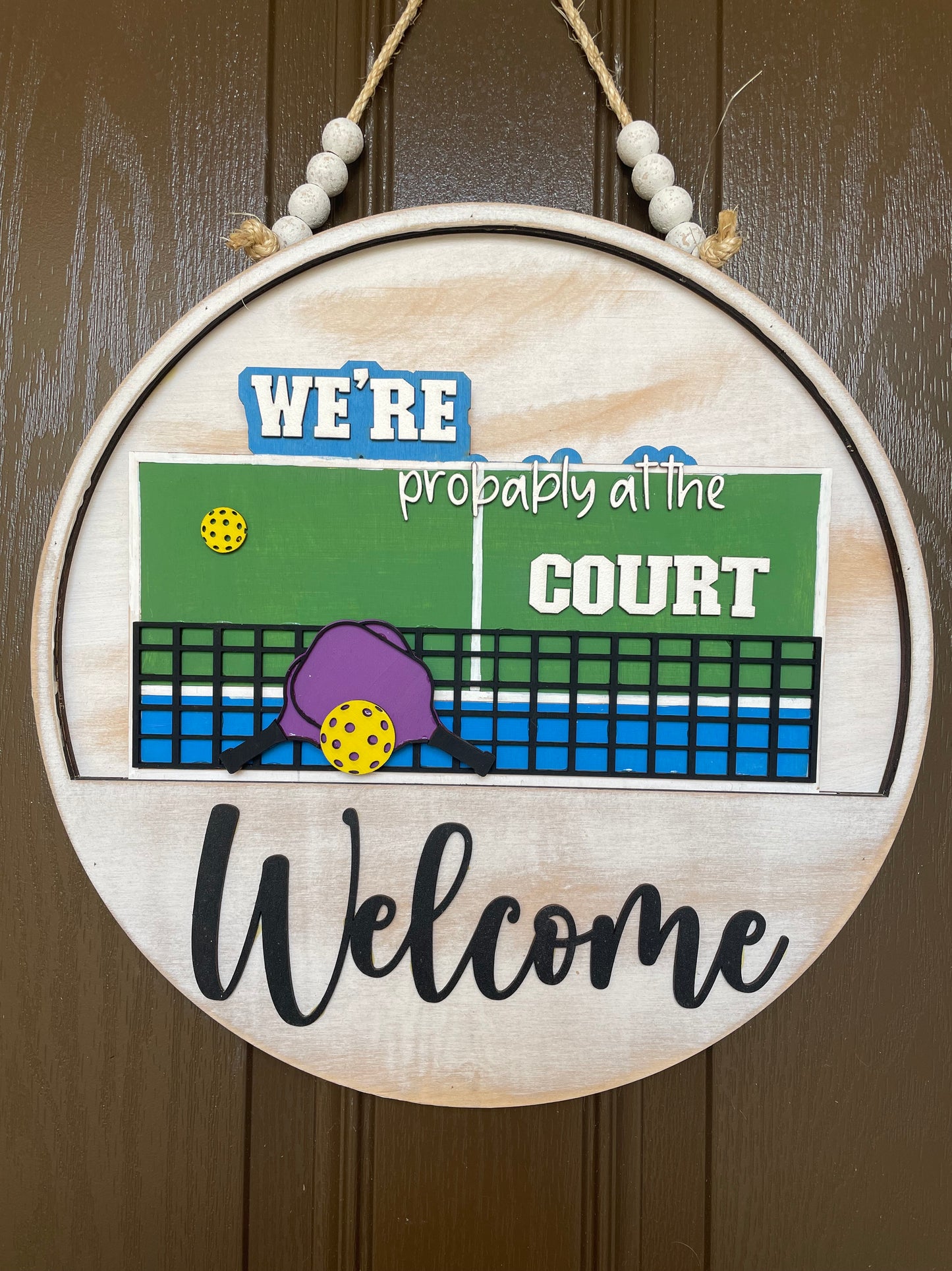 Pickleball Insert for Welcome Sign