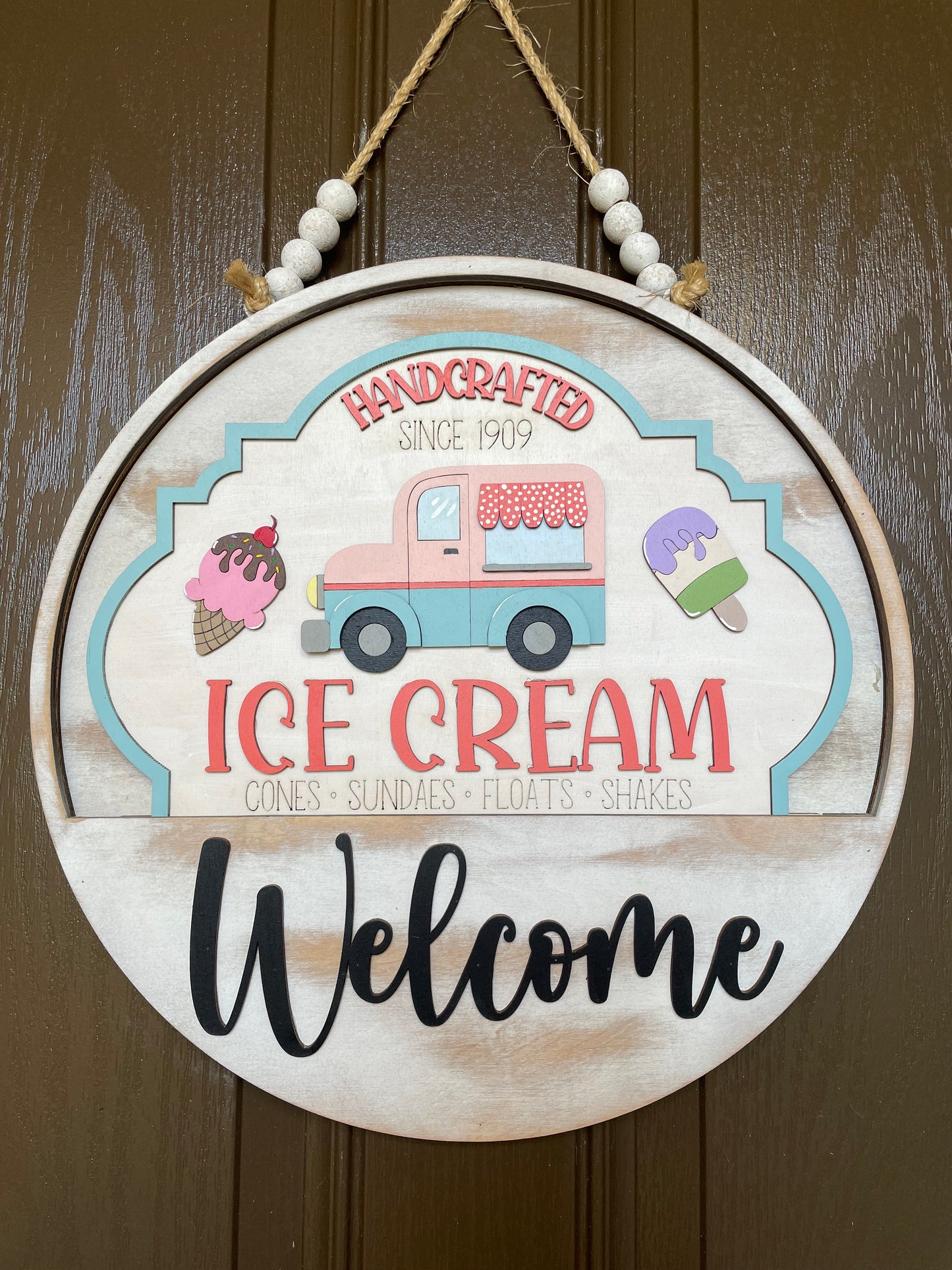 Ice Cream Truck Insert for Welcome Sign