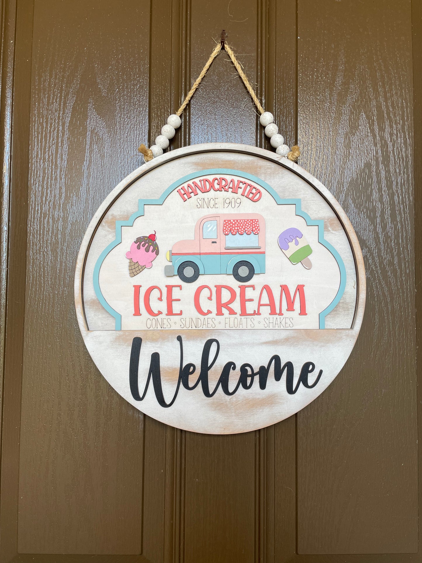 Ice Cream Truck Insert for Welcome Sign