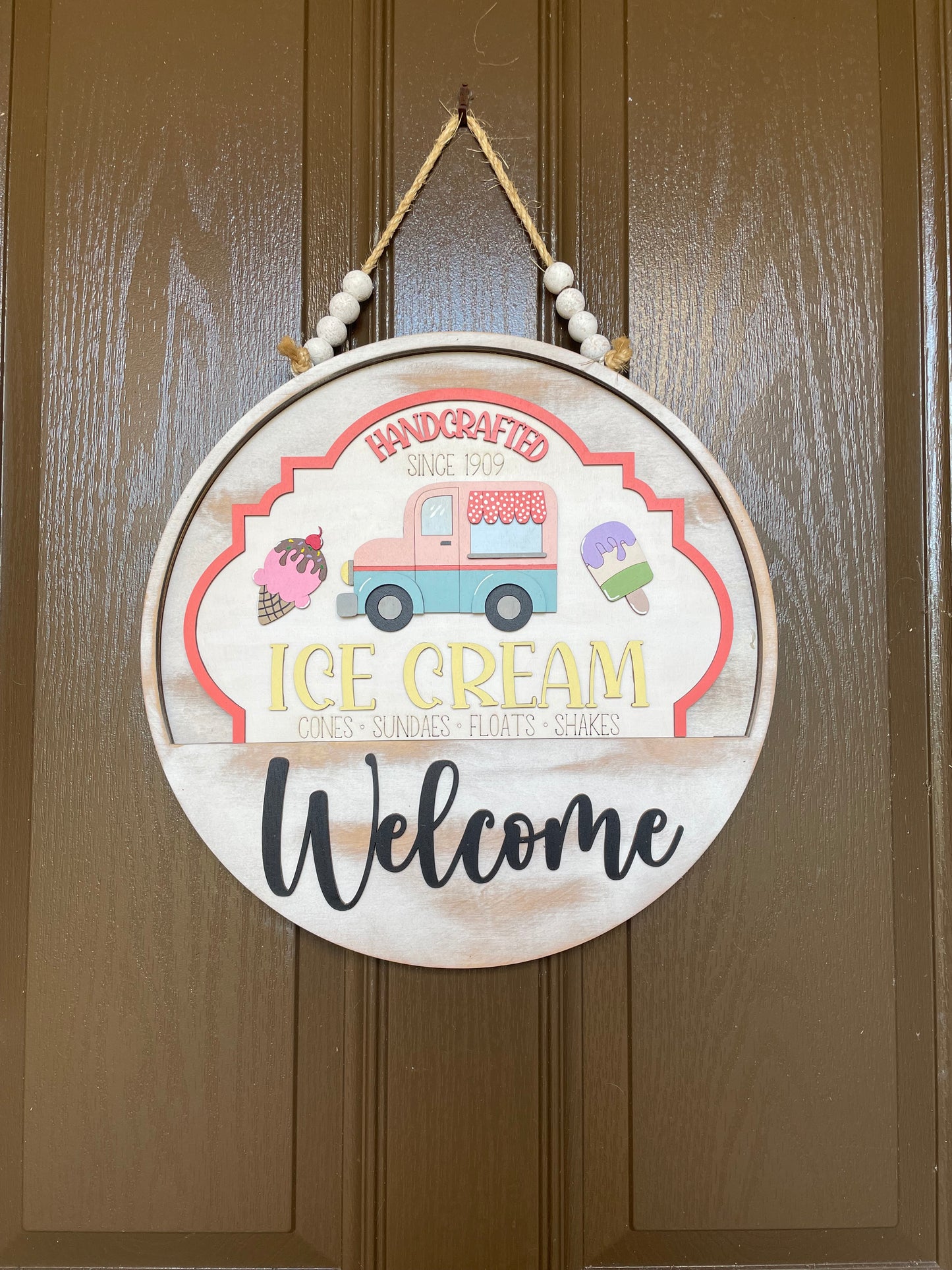Ice Cream Truck Insert for Welcome Sign