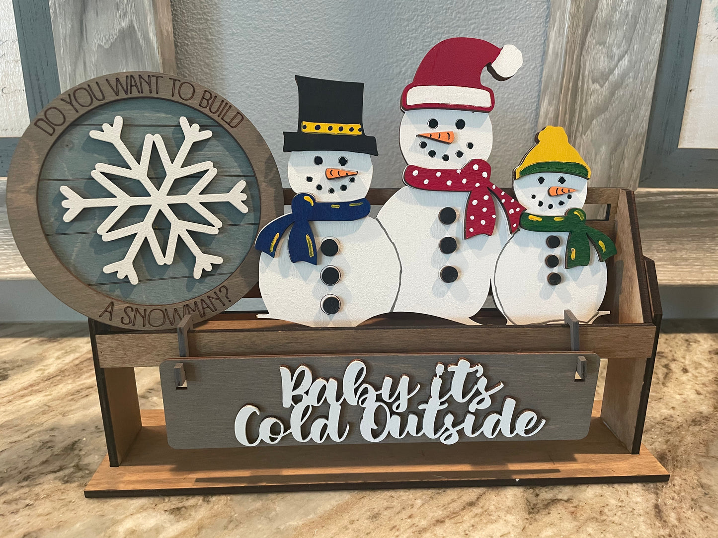 Snowman Family Insert for Wagon