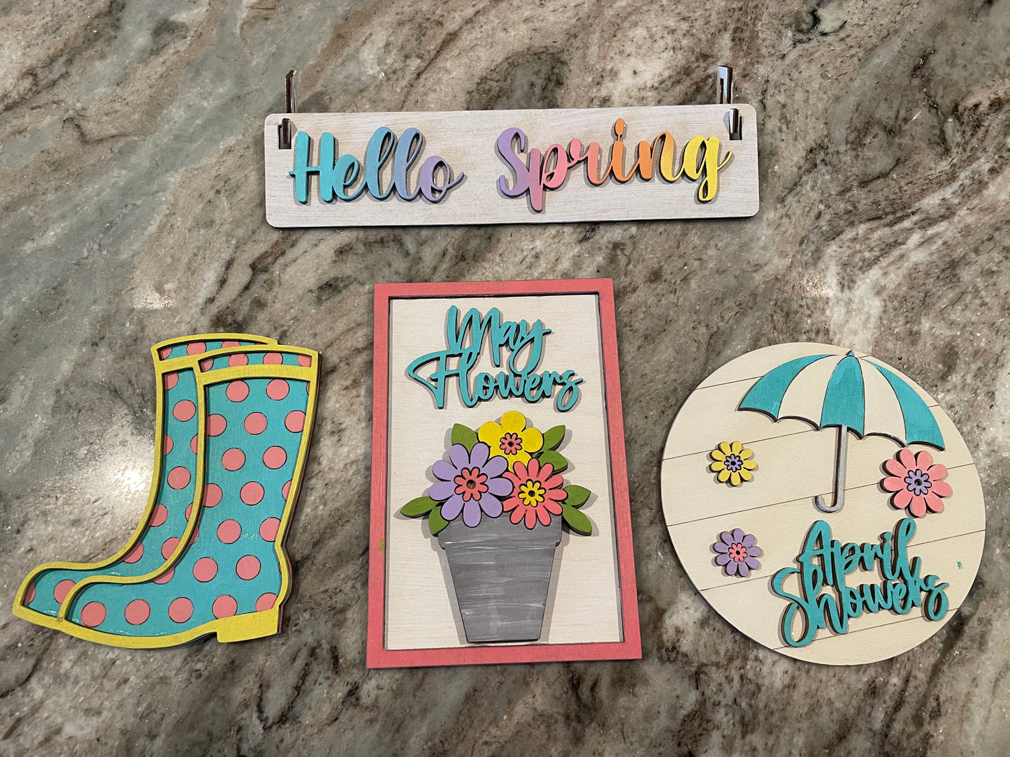 April Showers May Flowers Insert for Wagon
