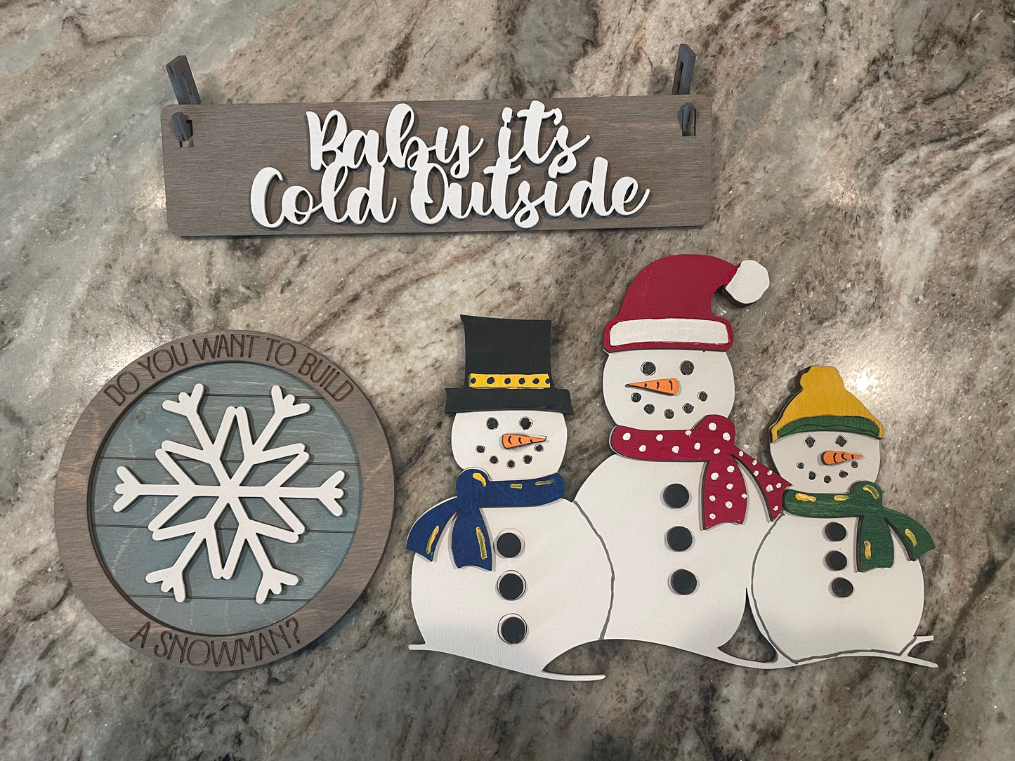 Snowman Family Insert for Wagon