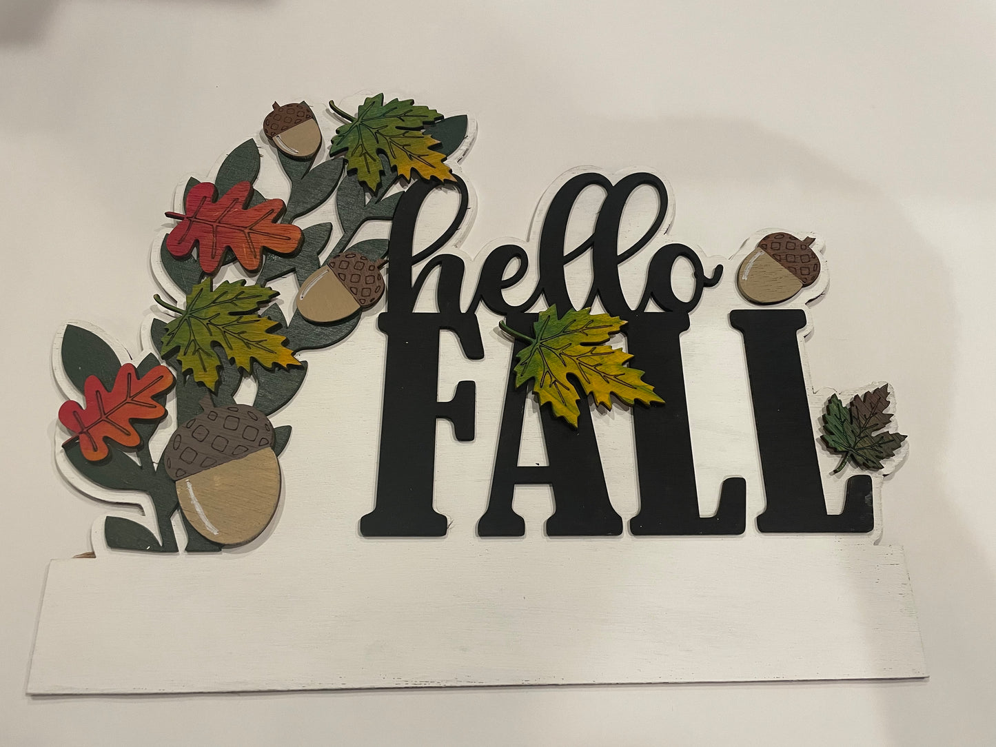 Fall Leaves and Acorns Insert for Welcome Sign