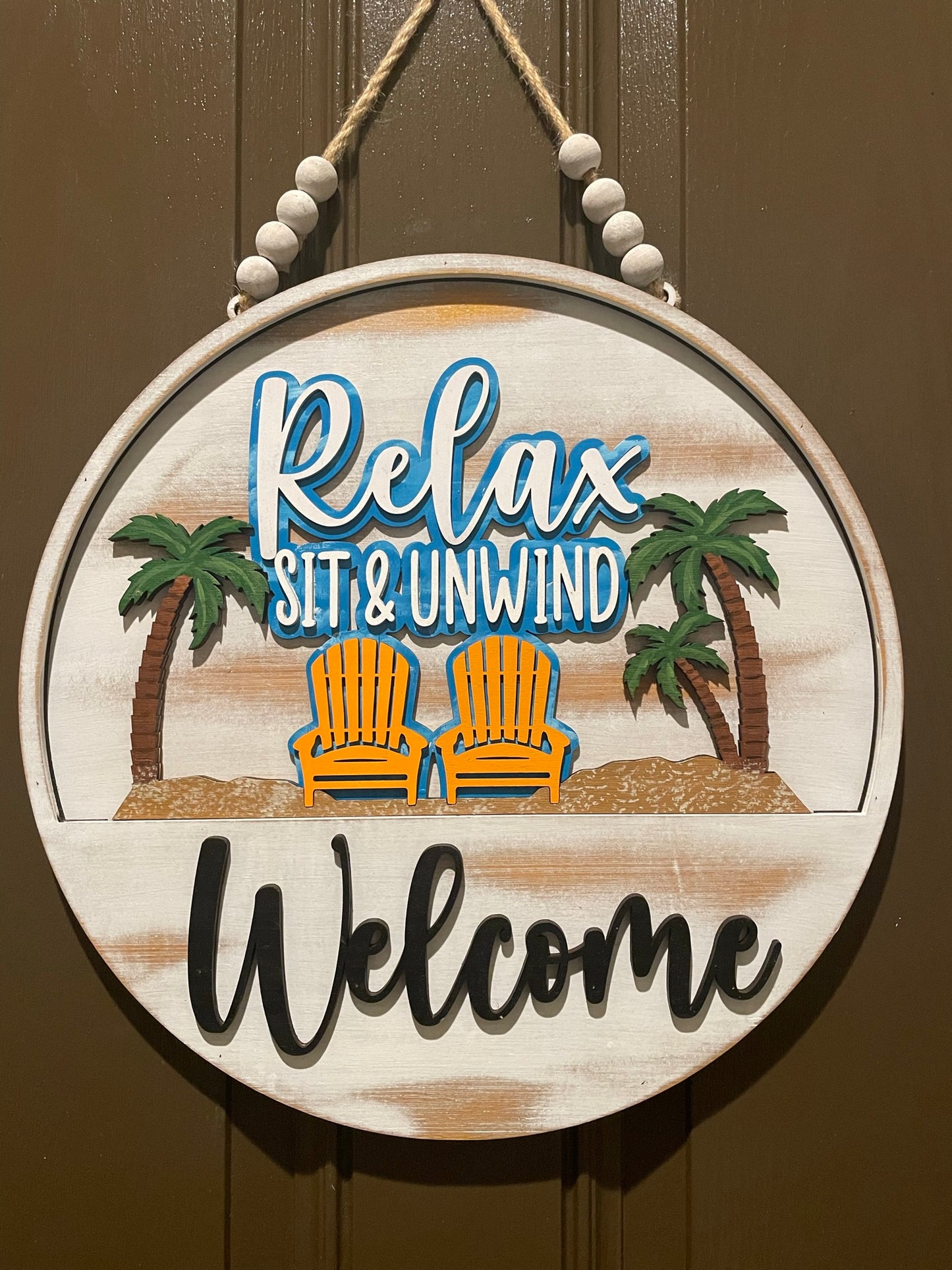 Relax, Sit & Unwind Insert for Welcome Sign
