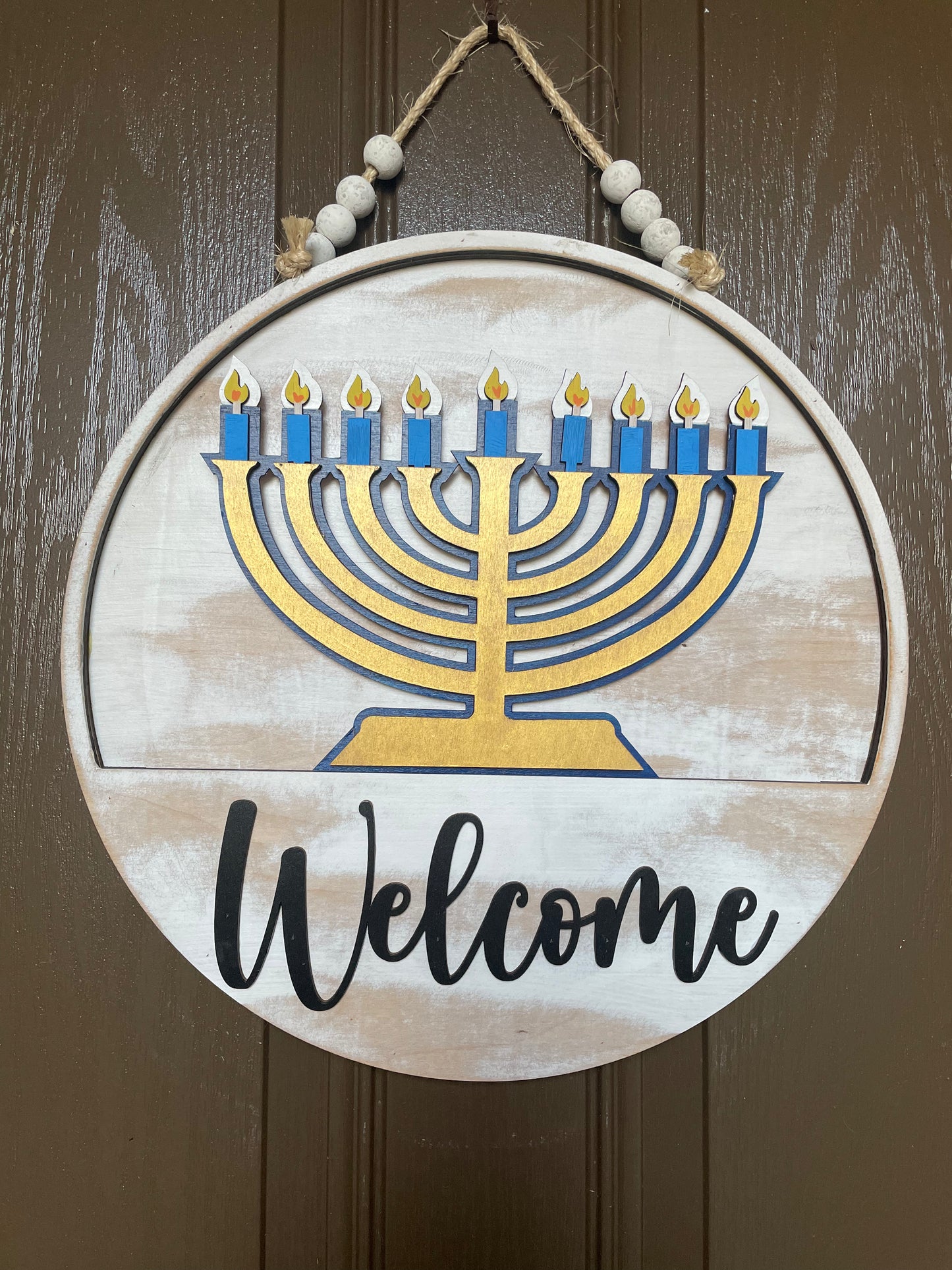 Menorah Insert for Welcome Sign