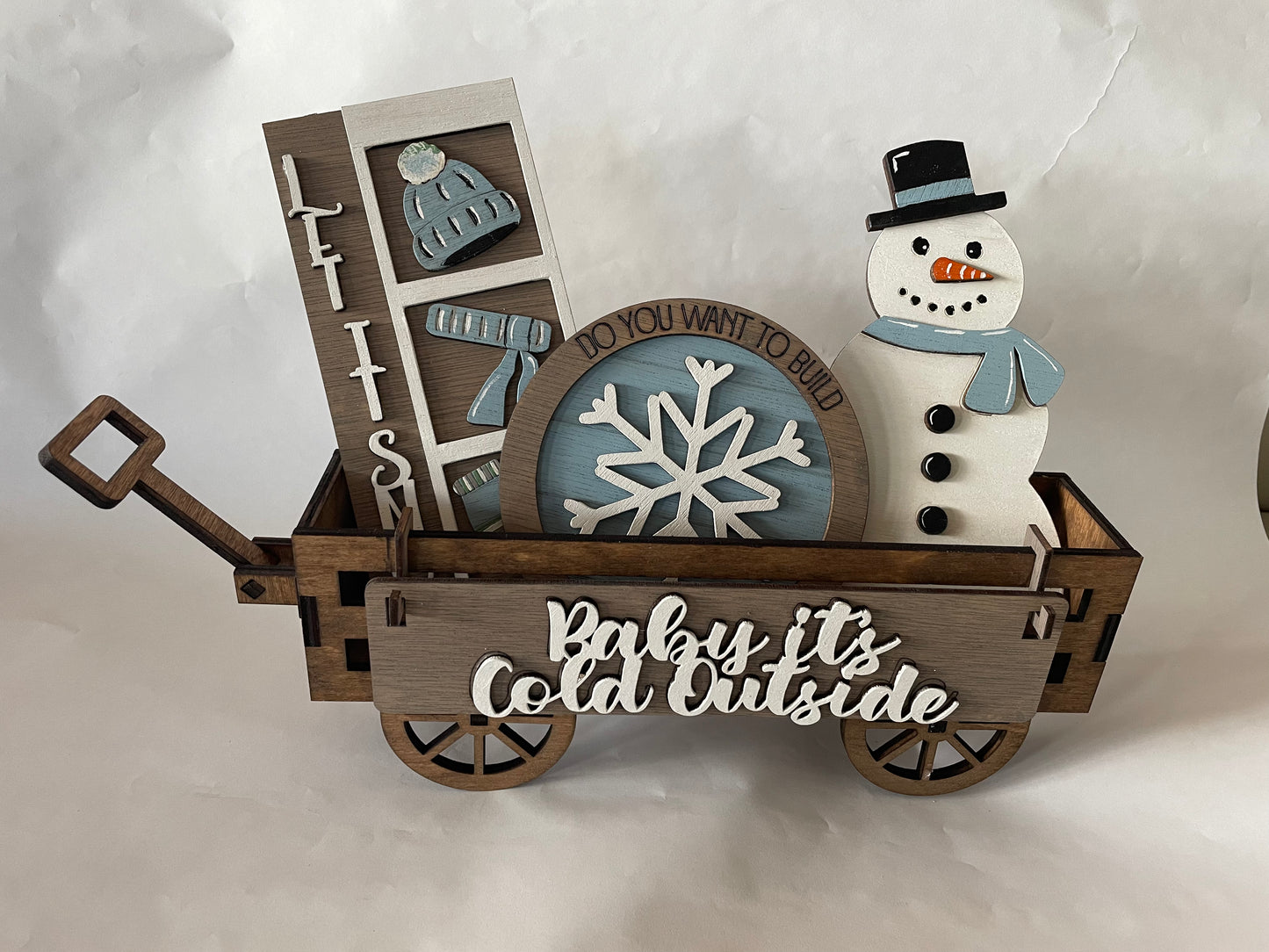 Snowman Baby It's Cold Outside Insert for Wagon
