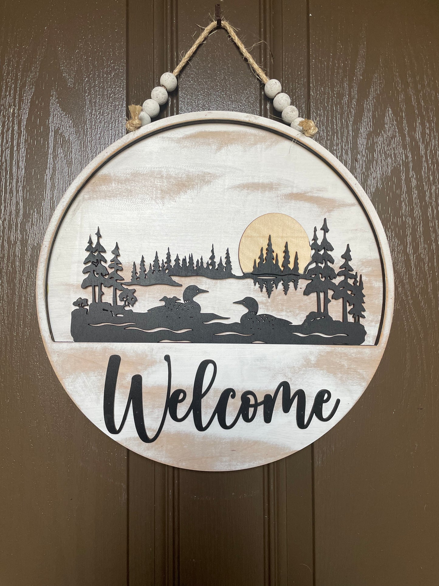 Lake and Duck Insert for Welcome Sign