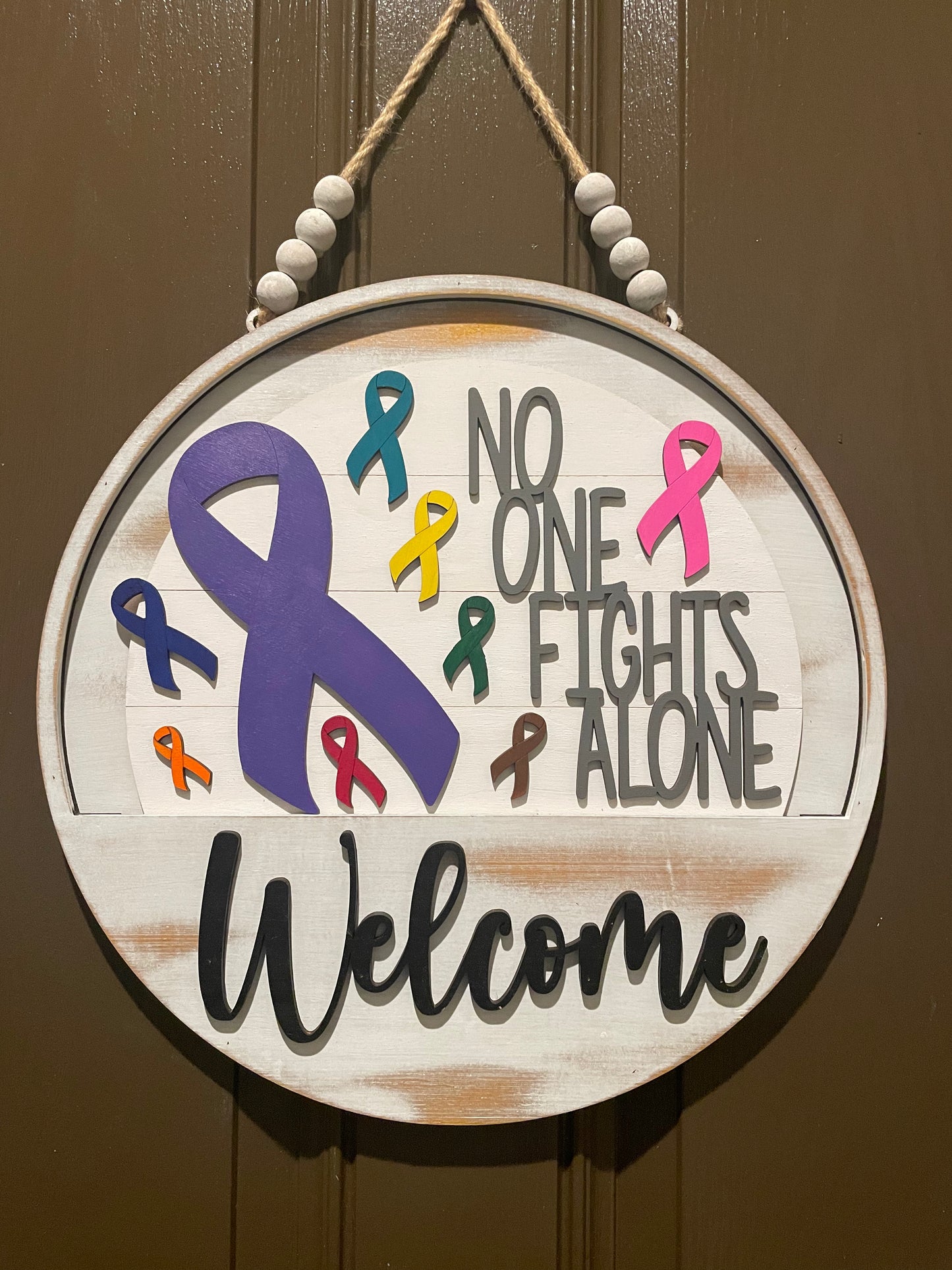 Cancer: No One Fights Alone Insert for Welcome Sign