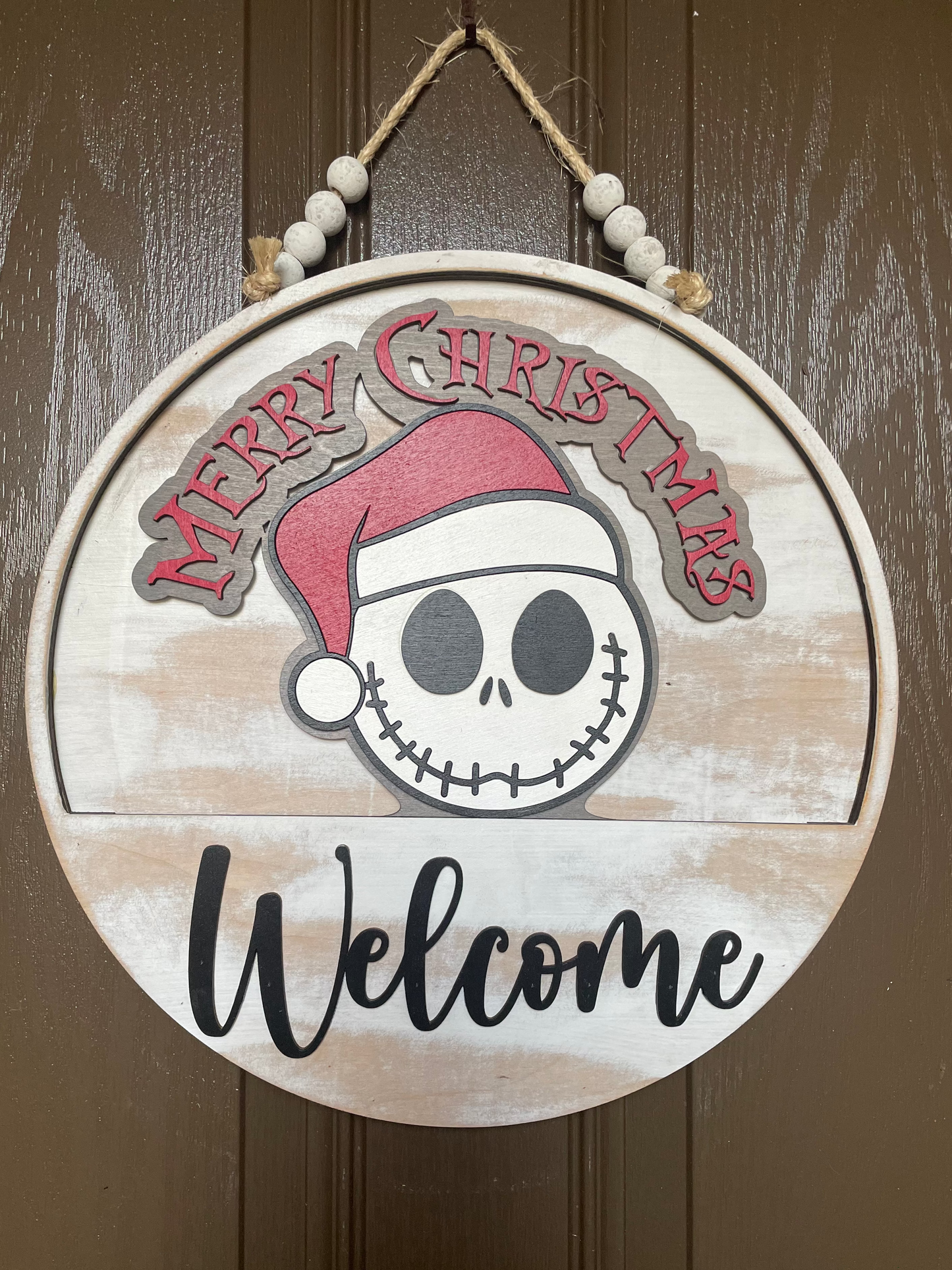 Nightmare Skeleton Christmas Insert for Welcome Sign