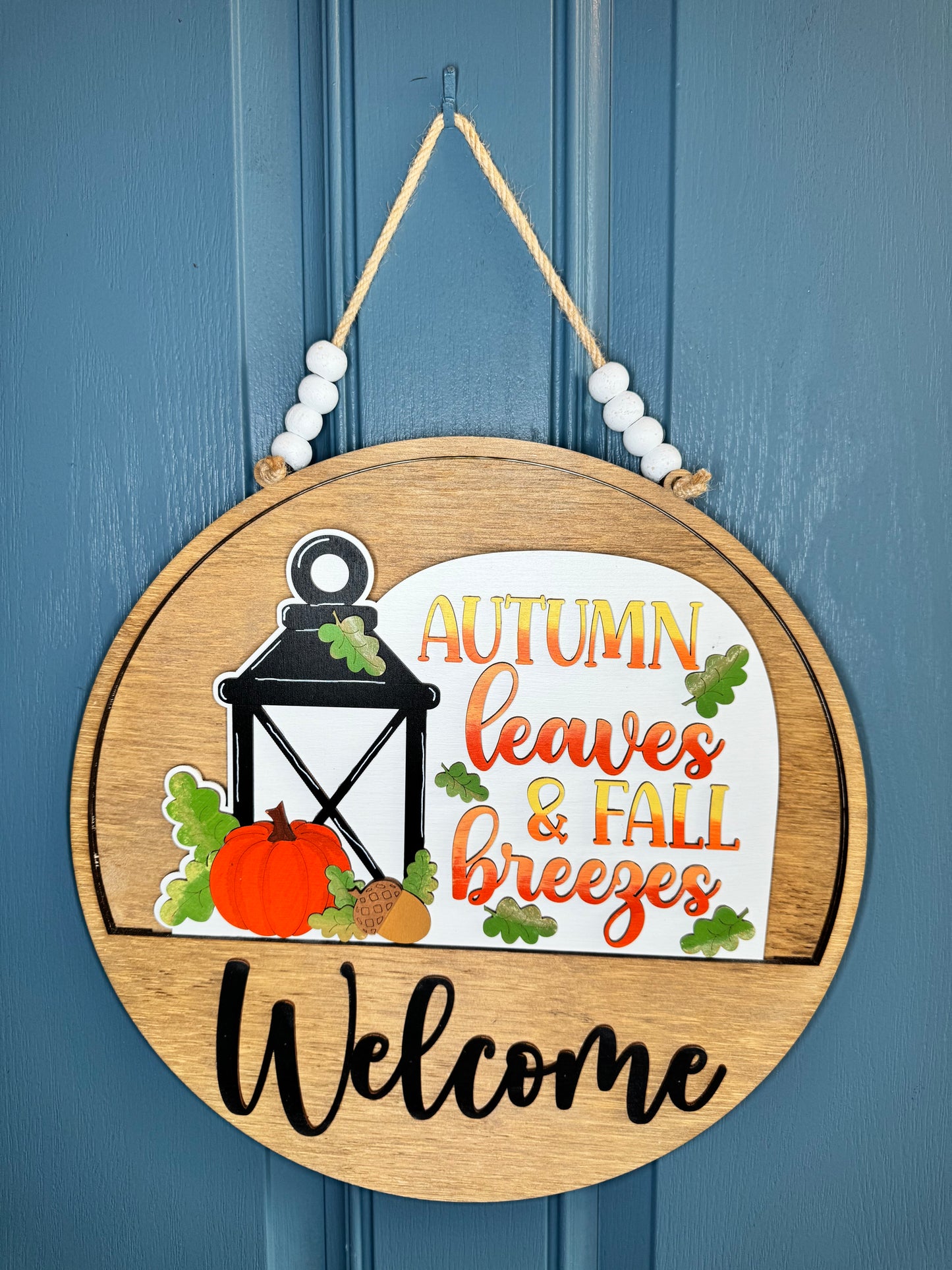 Fall Leaves and Autumn Breezes Insert for Welcome Sign