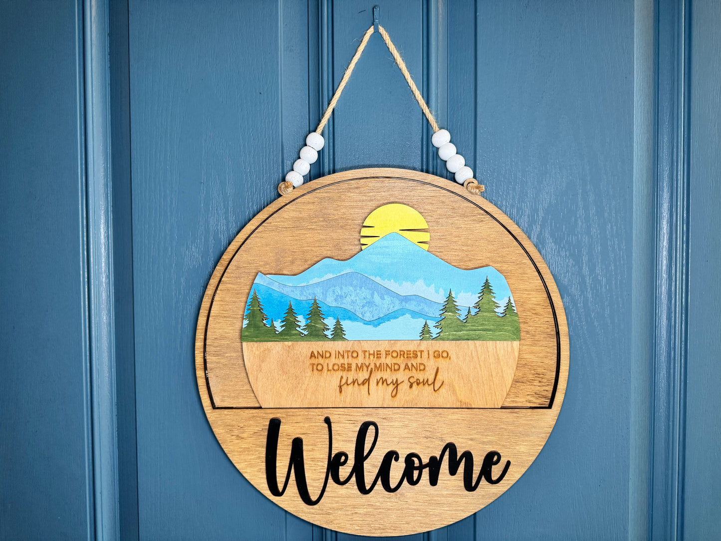 Watercolor Mountains Insert for Welcome Sign