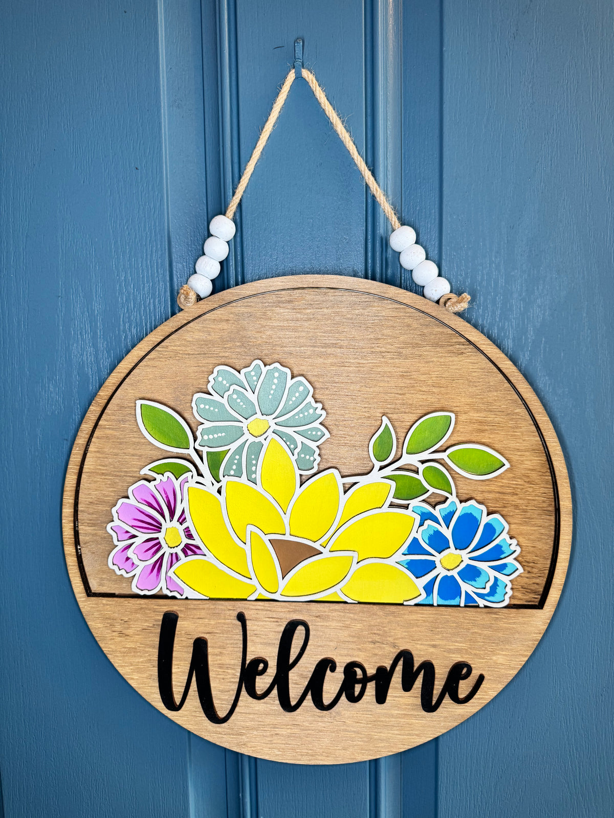 Pastel Spring Flowers Insert for Welcome Sign