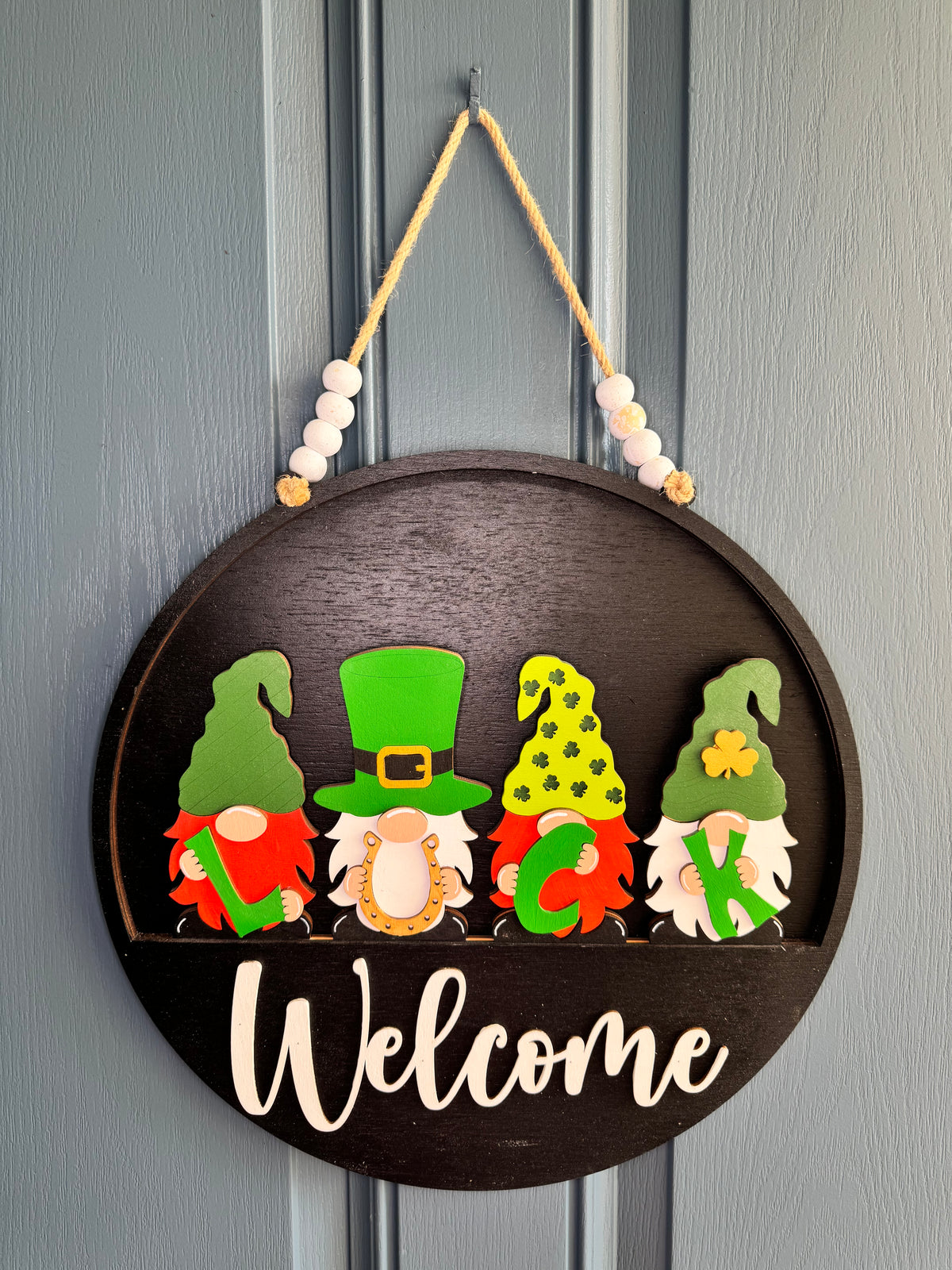 St. Patrick's Day LUCK Gnome Insert for Welcome Sign