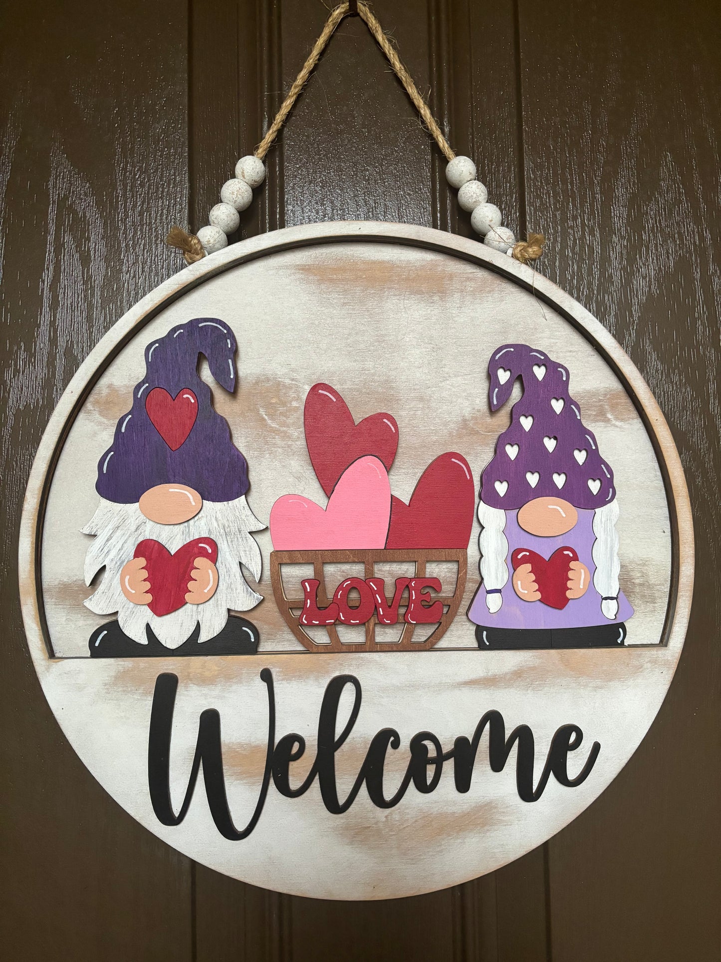 Valentine Gnomes Insert for Welcome Sign