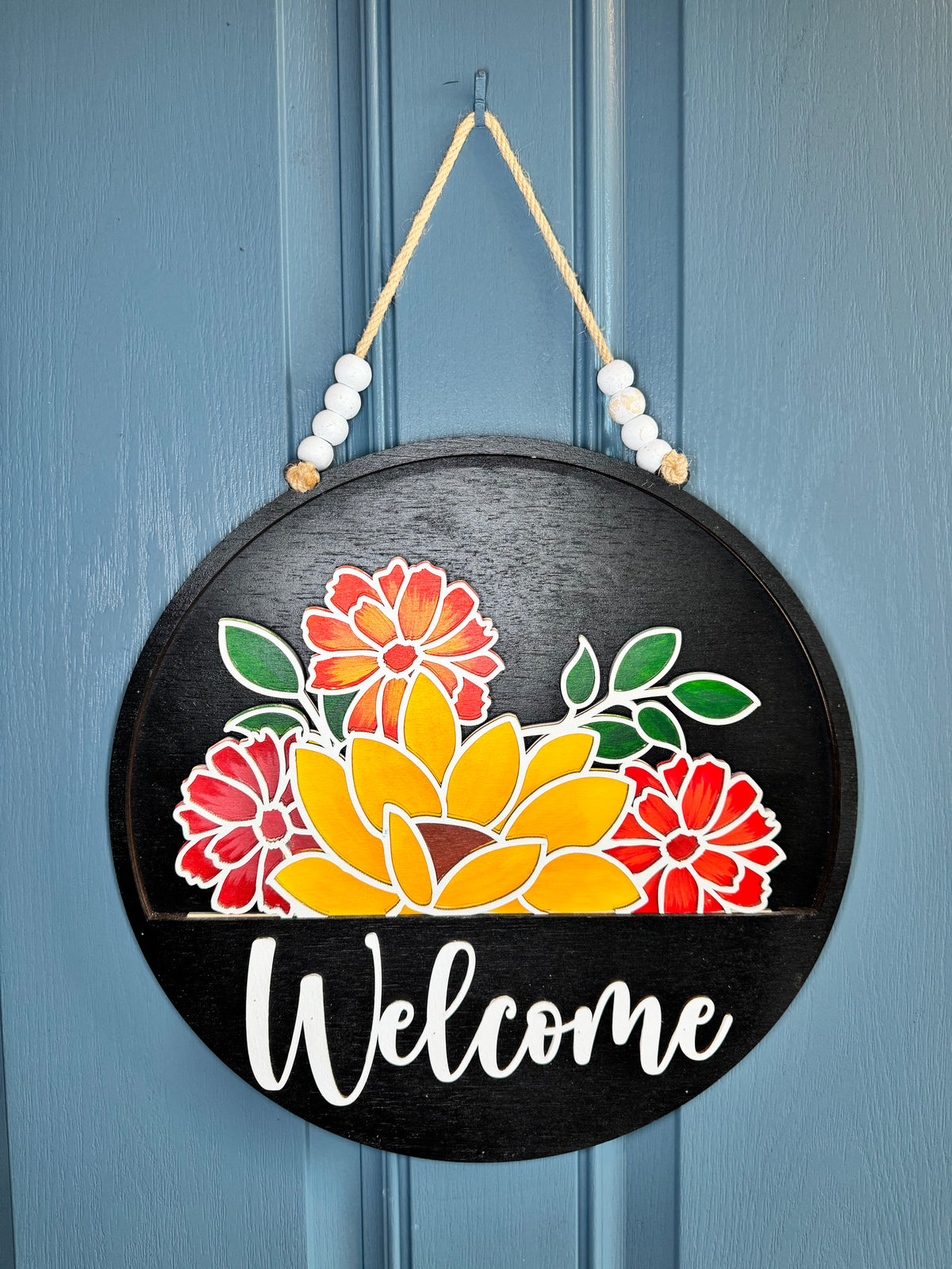 Orange and Yellow Flowers Insert for Welcome Sign