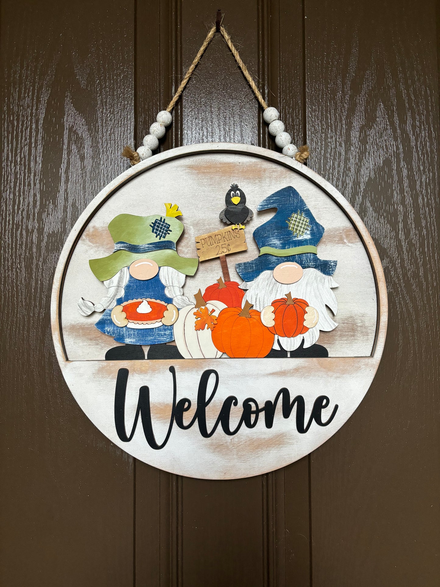 Pumpkin Pie Gnome Insert for Welcome Sign