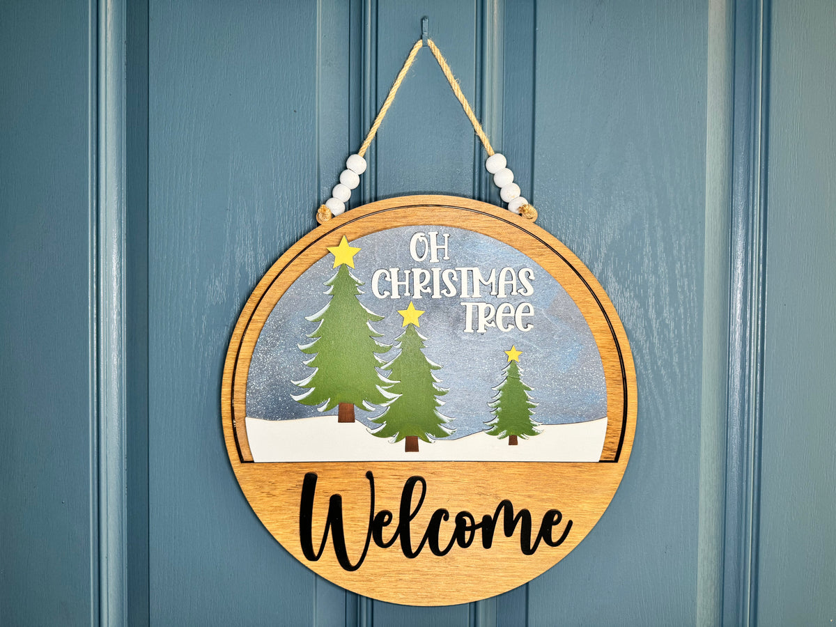 Oh Christmas Tree Insert for Welcome Sign