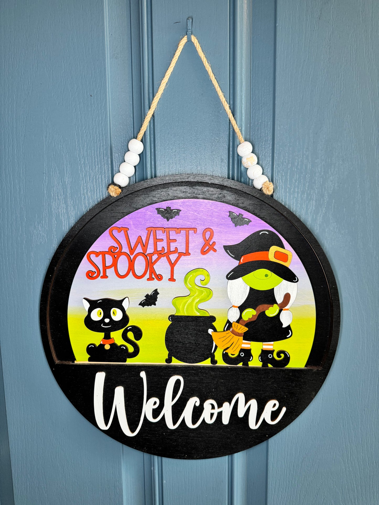 Spooky and Sweet Gnome Halloween Insert for Welcome Sign