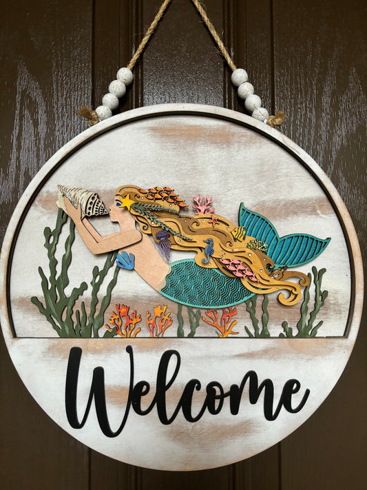 Mermaid Mandela Insert for Welcome Sign