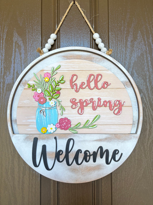 Hello Spring Insert for Welcome Sign