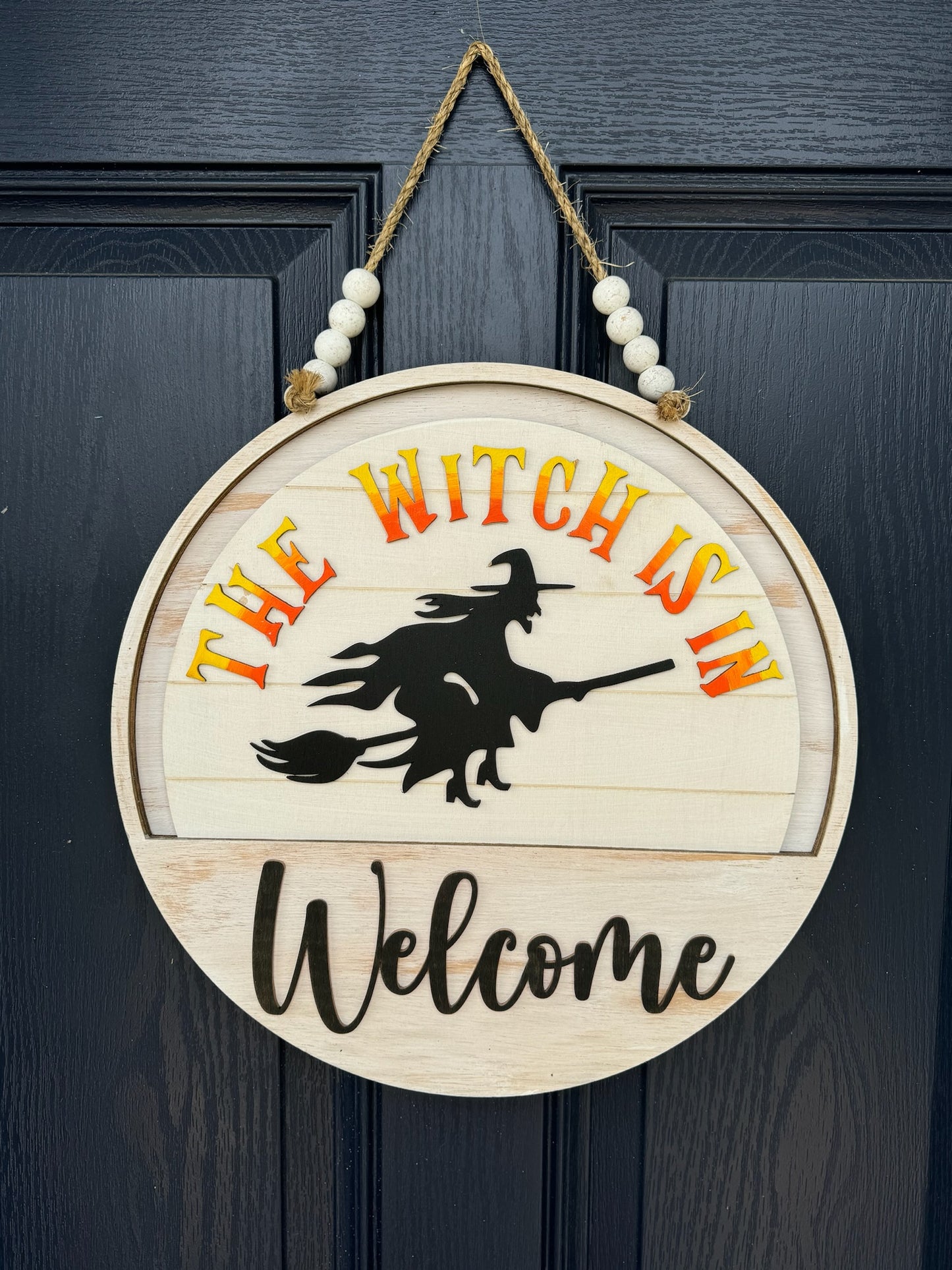 The Witch is In Halloween Insert for Welcome Sign