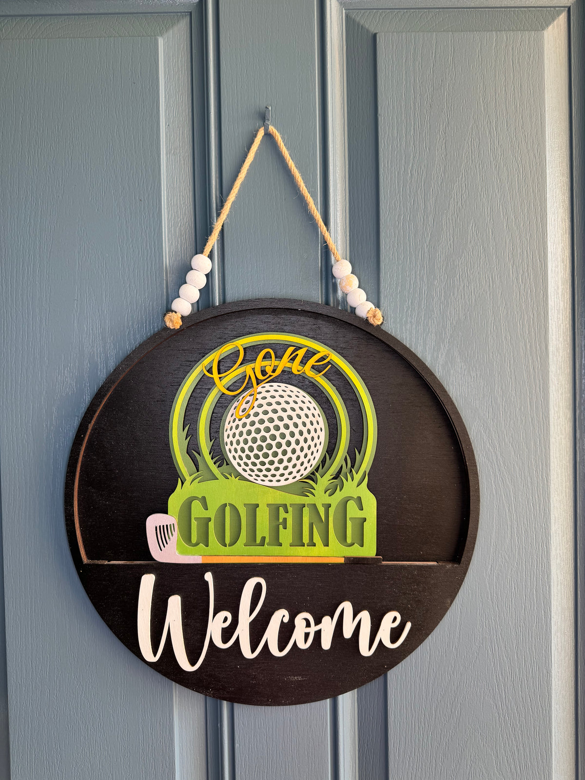 Gone Golfing Insert for Welcome Sign