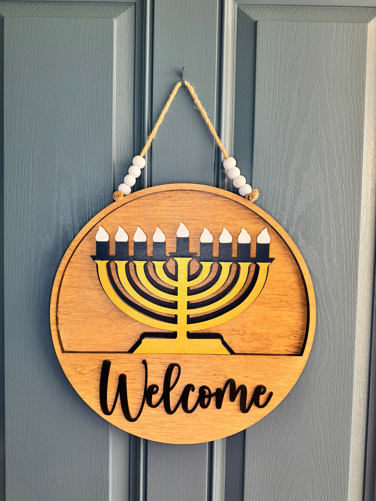 Menorah Insert for Welcome Sign