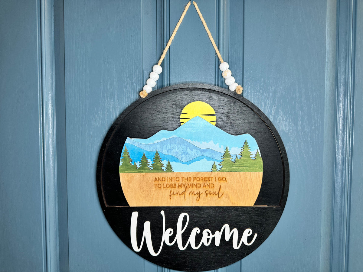 Watercolor Mountains Insert for Welcome Sign