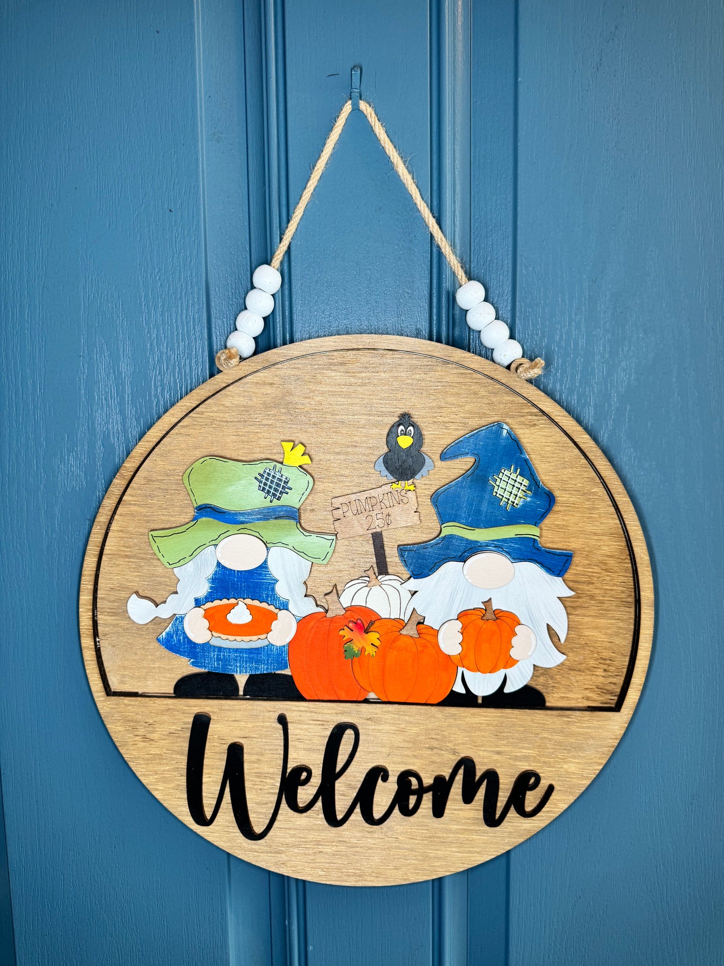 Pumpkin Pie Gnome Insert for Welcome Sign