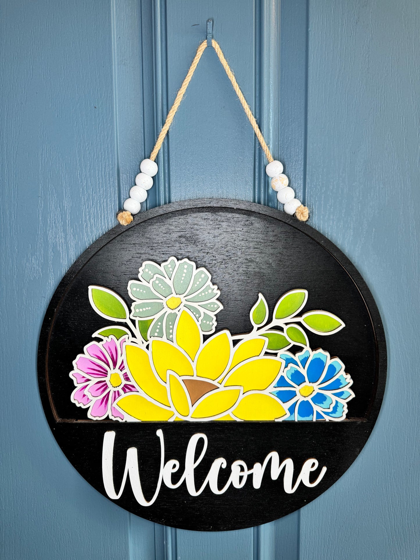 Pastel Spring Flowers Insert for Welcome Sign