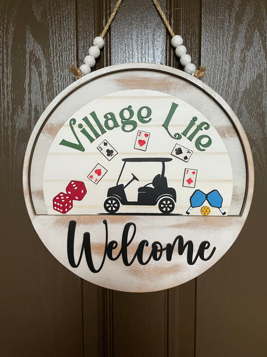 Village Life Insert for Welcome Sign