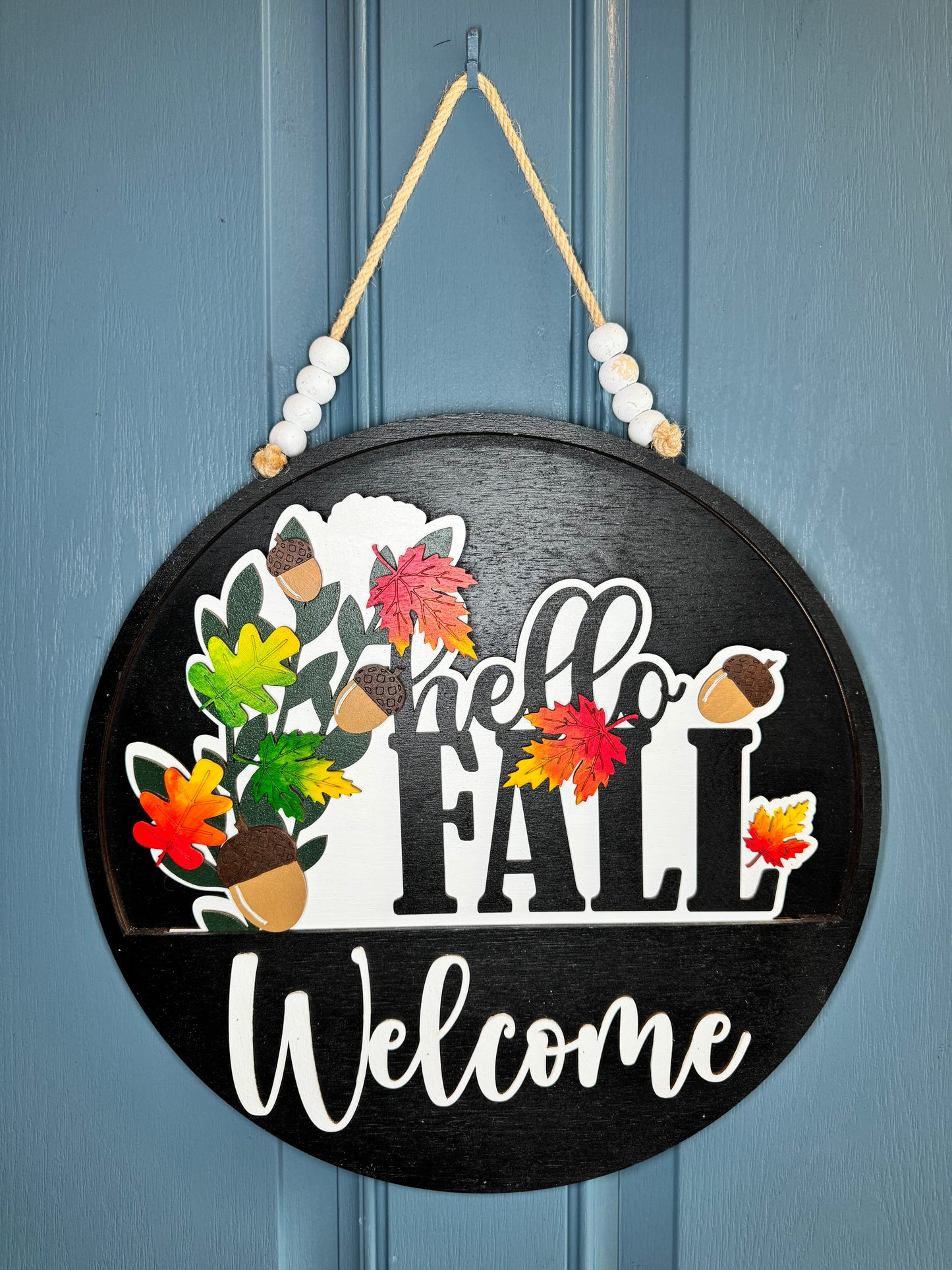 Fall Leaves and Acorns Insert for Welcome Sign