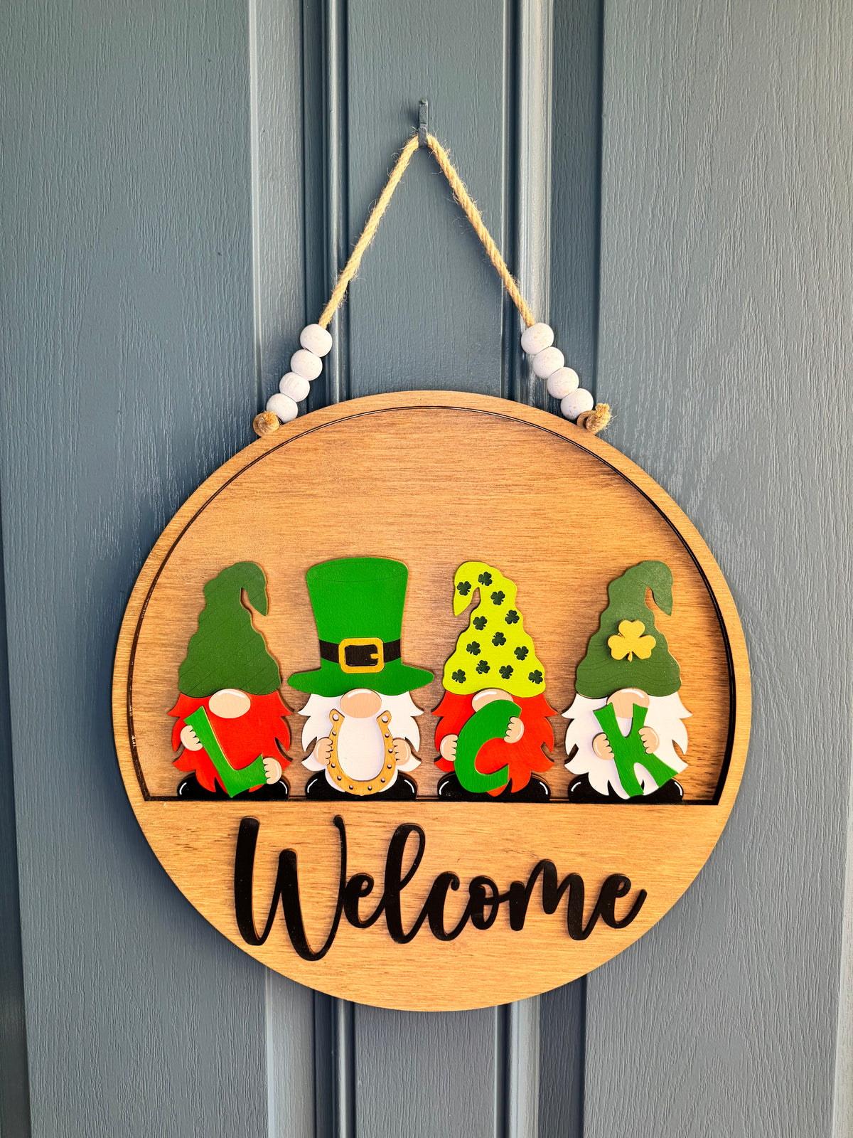 St. Patrick's Day LUCK Gnome Insert for Welcome Sign