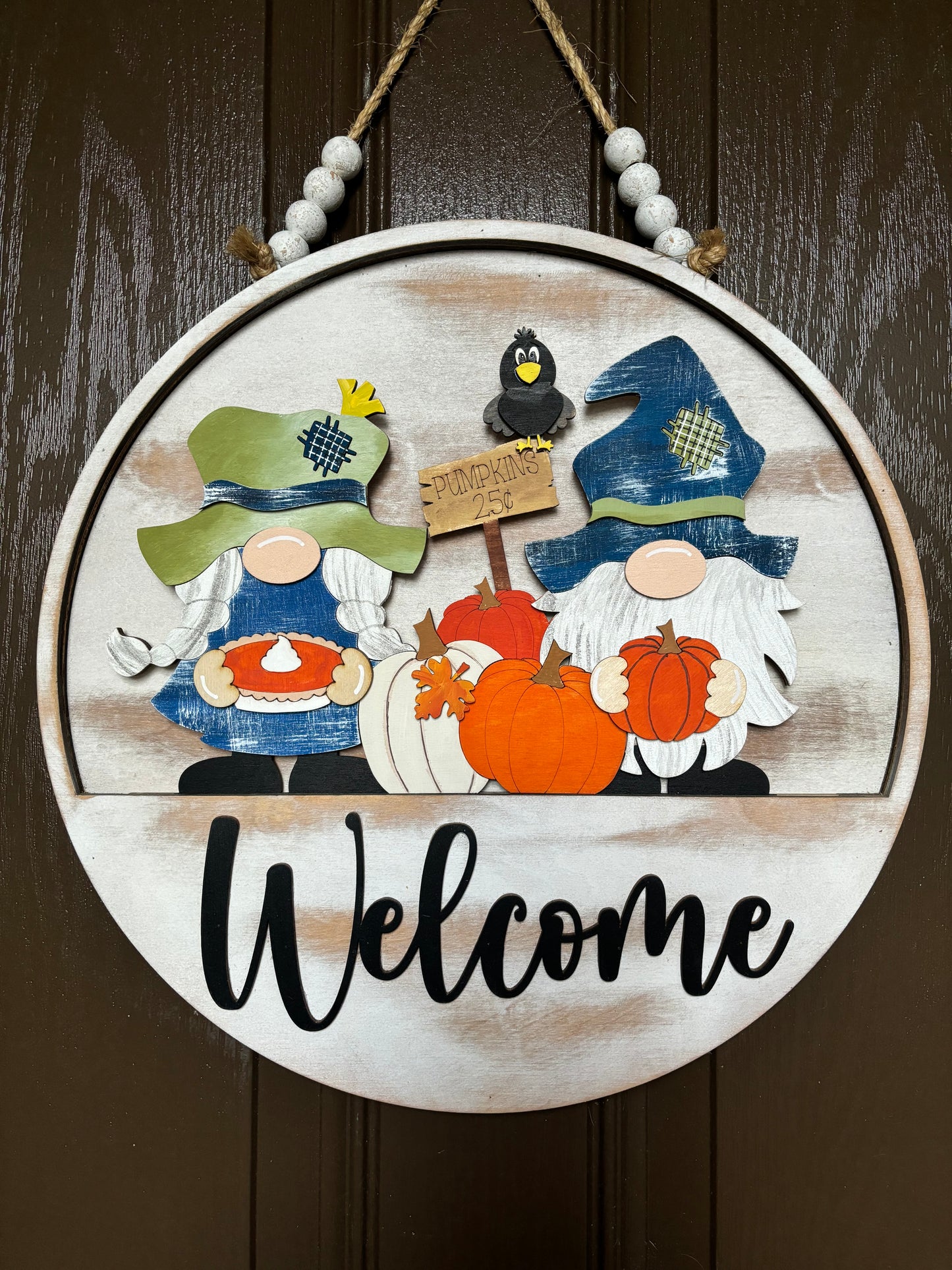 Pumpkin Pie Gnome Insert for Welcome Sign