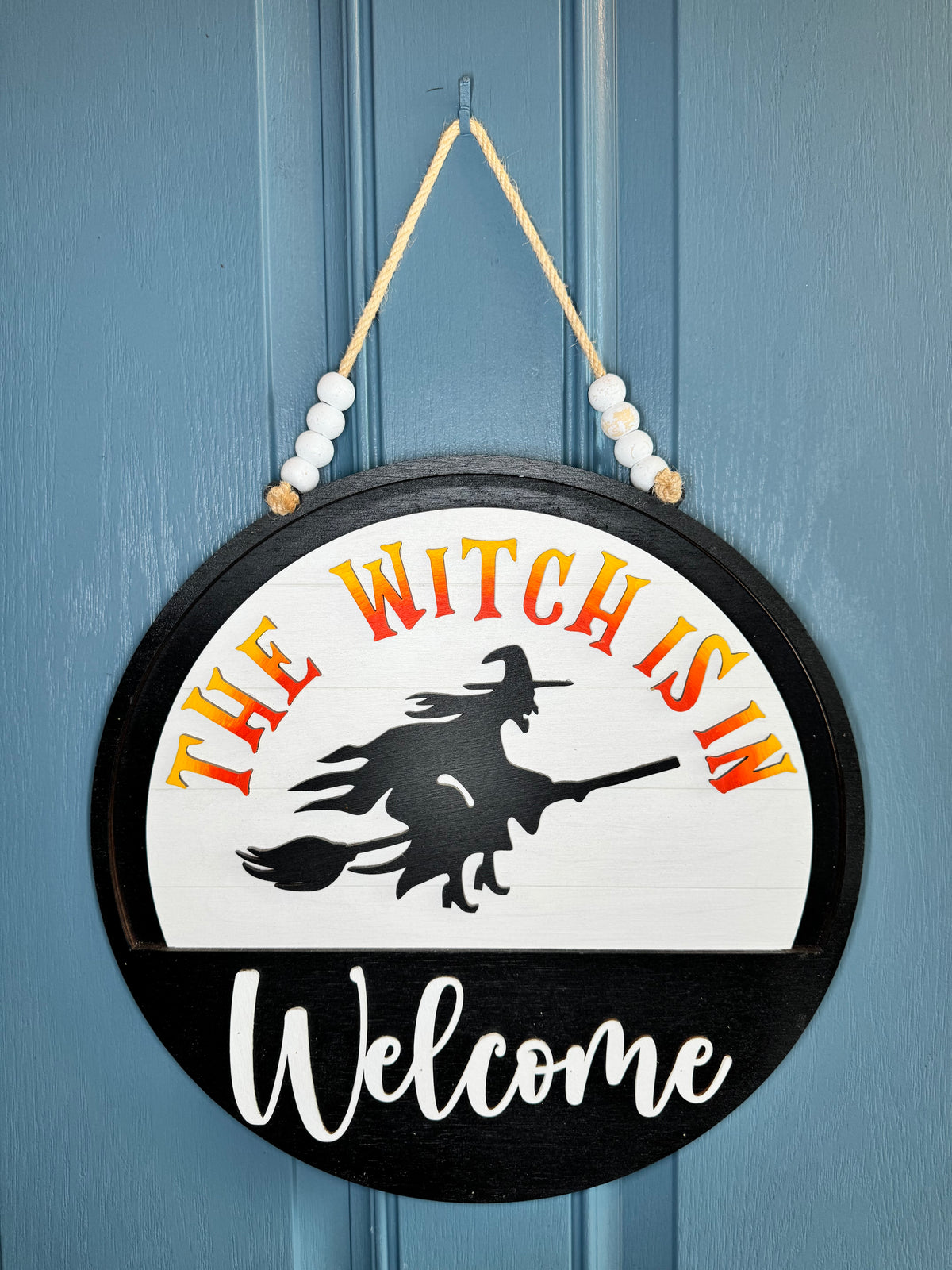 The Witch is In Halloween Insert for Welcome Sign