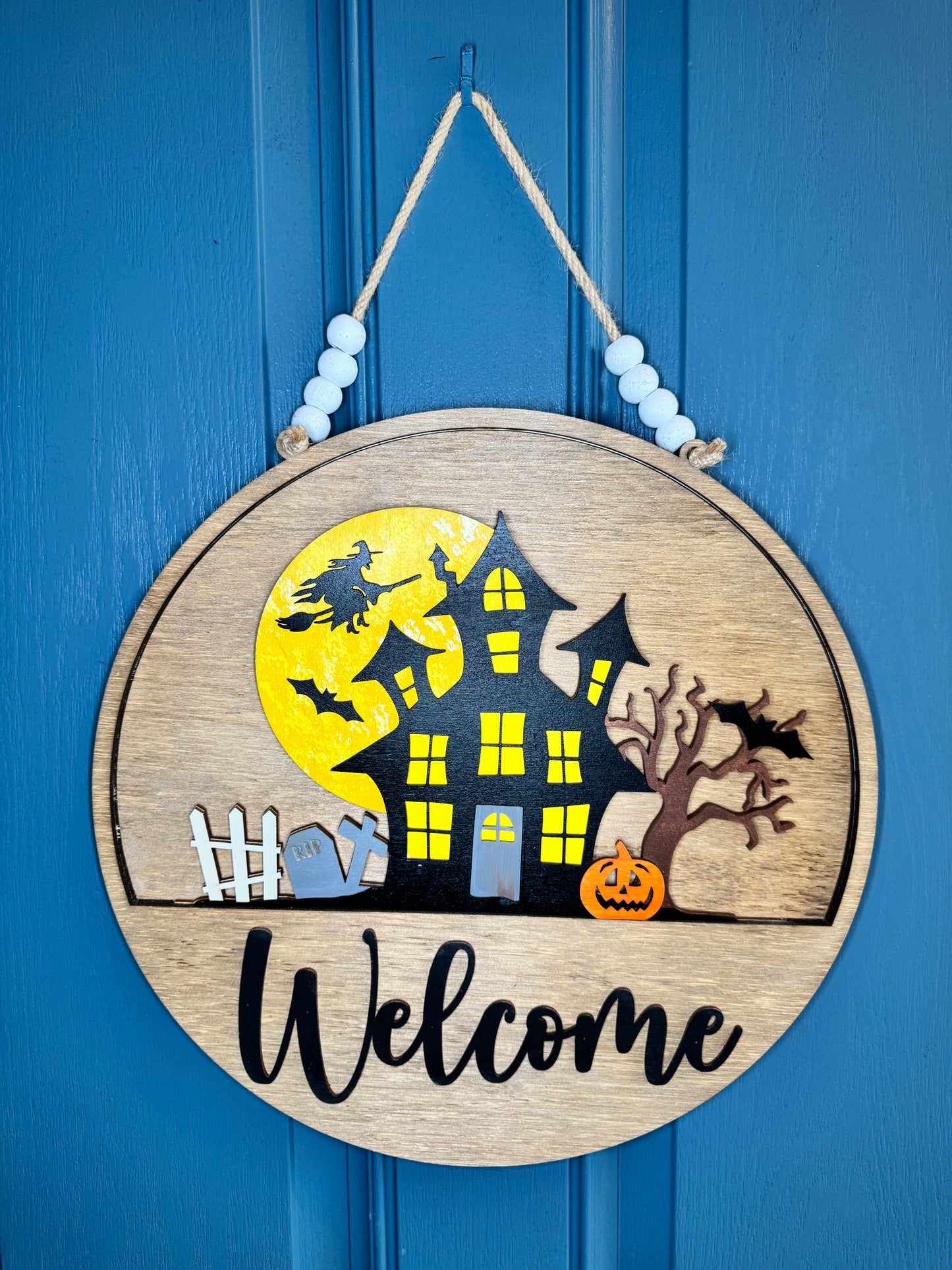 Halloween Haunted House Insert for Welcome Sign