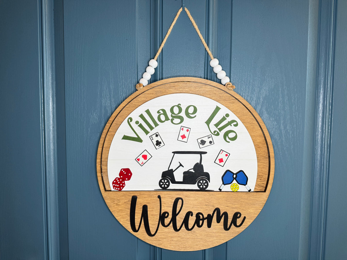 Village Life Insert for Welcome Sign