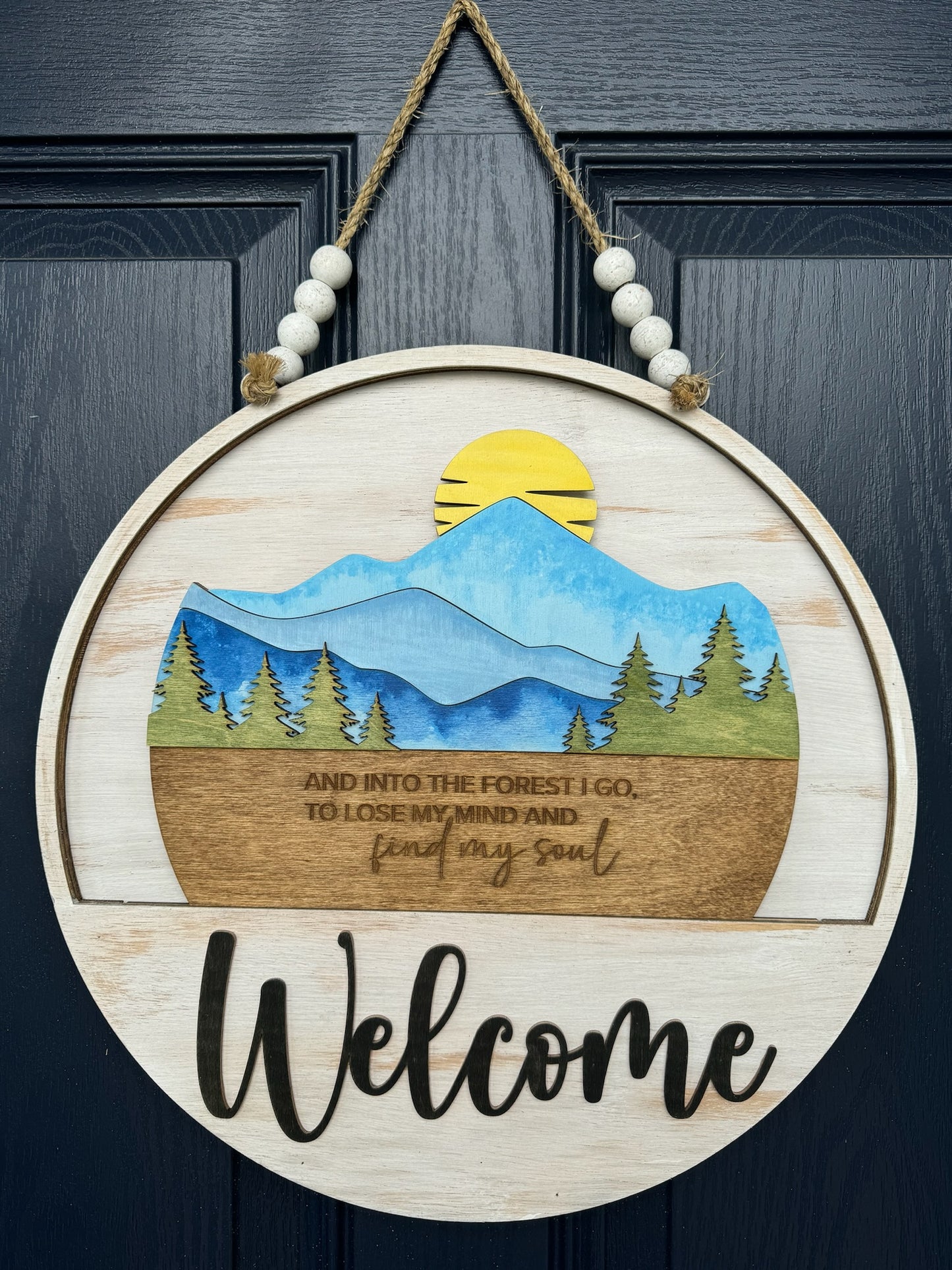 Watercolor Mountains Insert for Welcome Sign