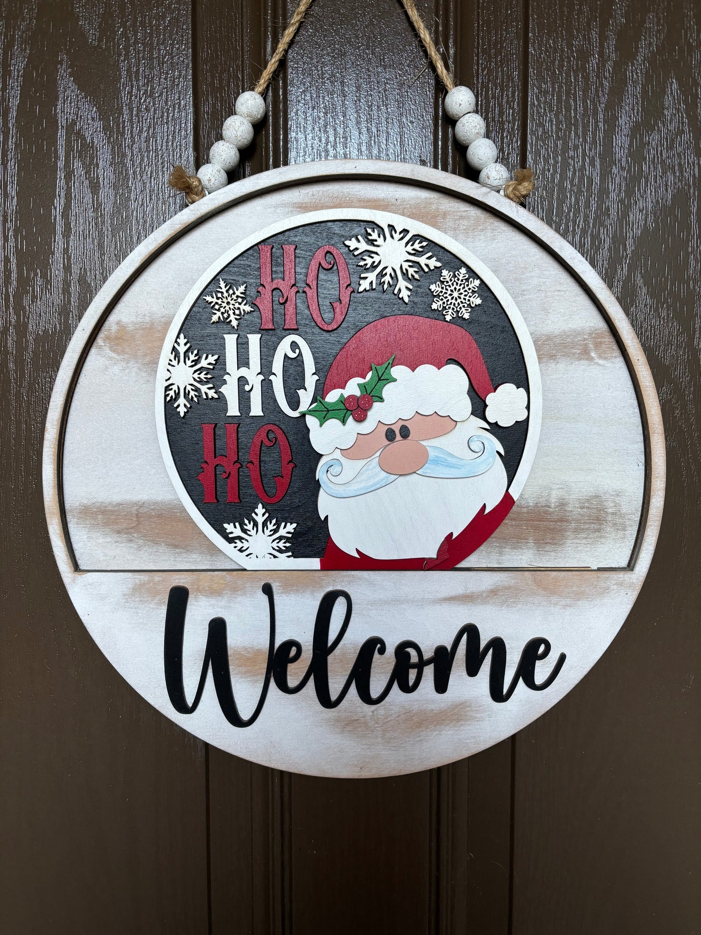 Christmas Ho Ho Ho Santa Claus Insert for Welcome Sign