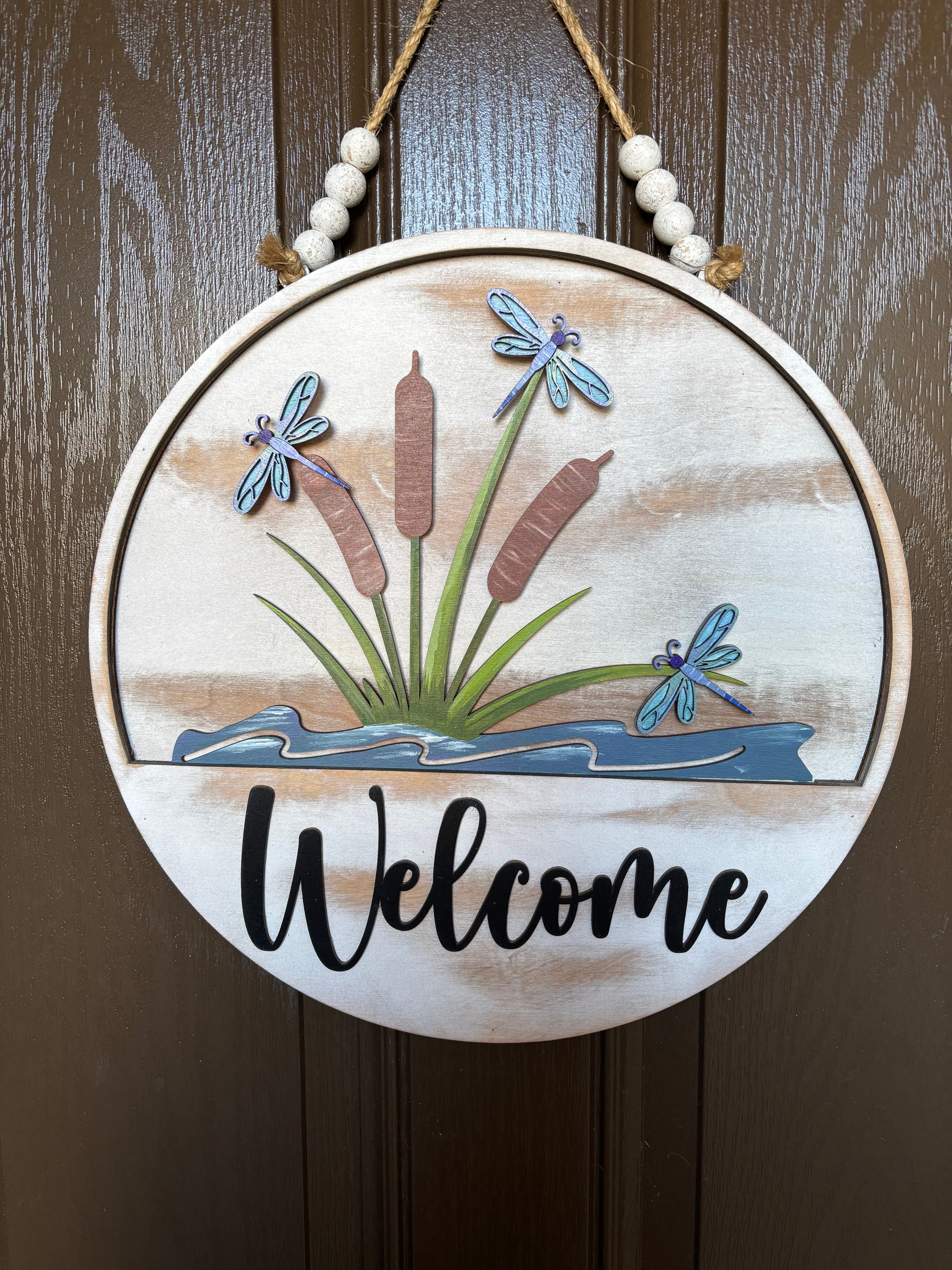 Welcome Spring Insert Dragonfly Insert for Welcome Sign – All Ways Holidays